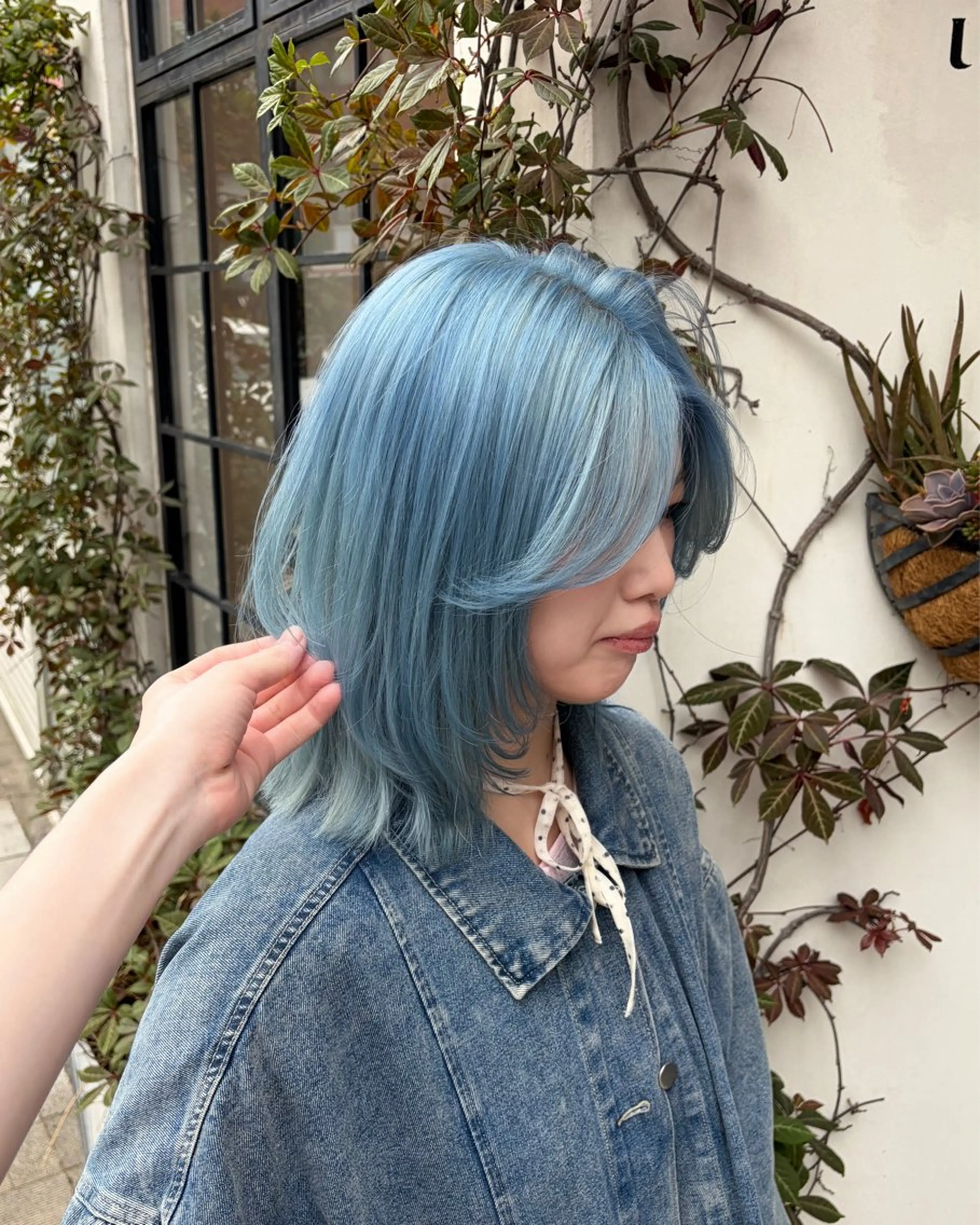 ミディアム カラー カット ヘアカラー 海奈|透明感カラー |顔まわりカットのヘアスタイル