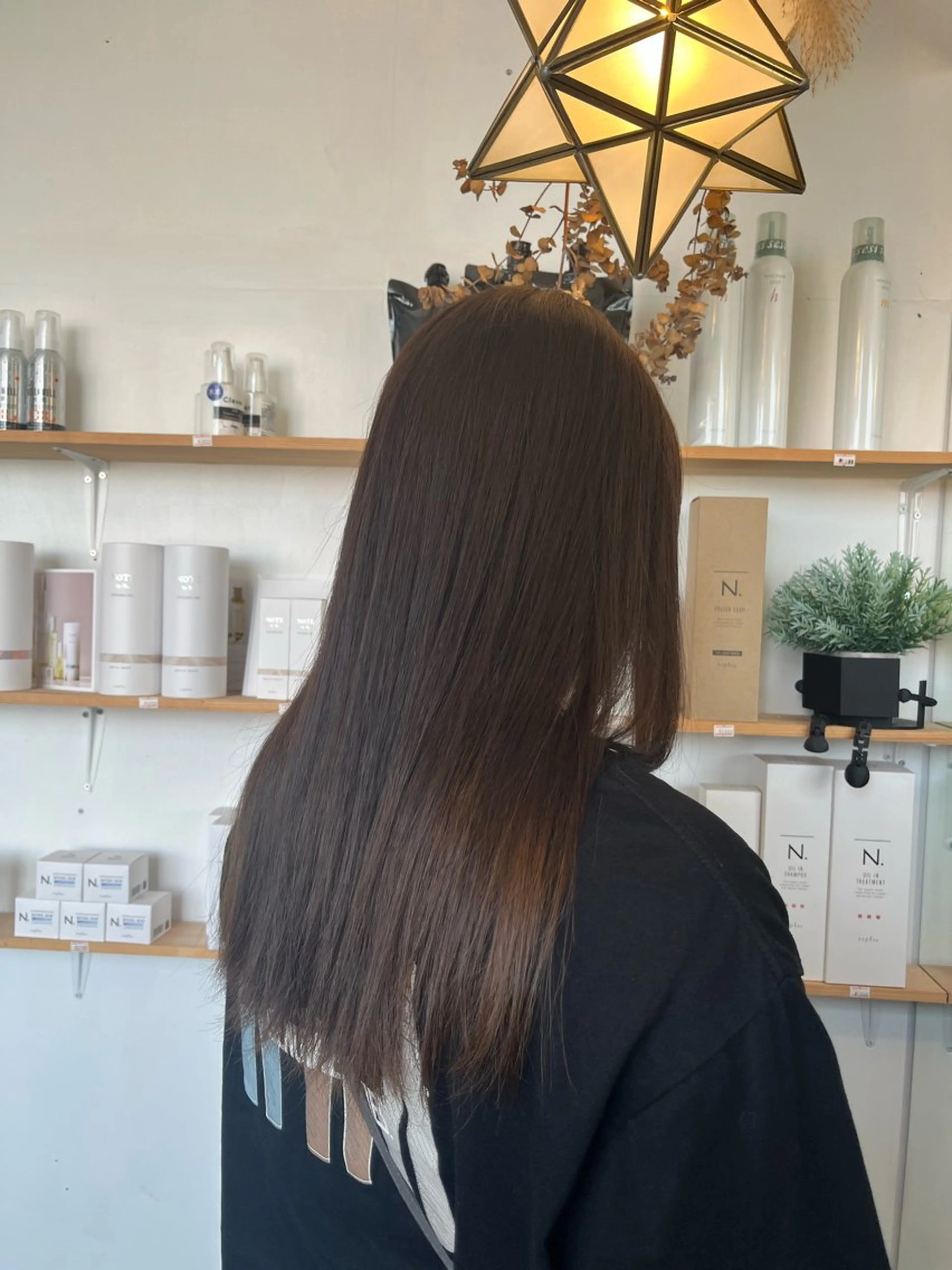 ロング ヘアカラー 縮毛矯正 比嘉 マリンのヘアスタイル