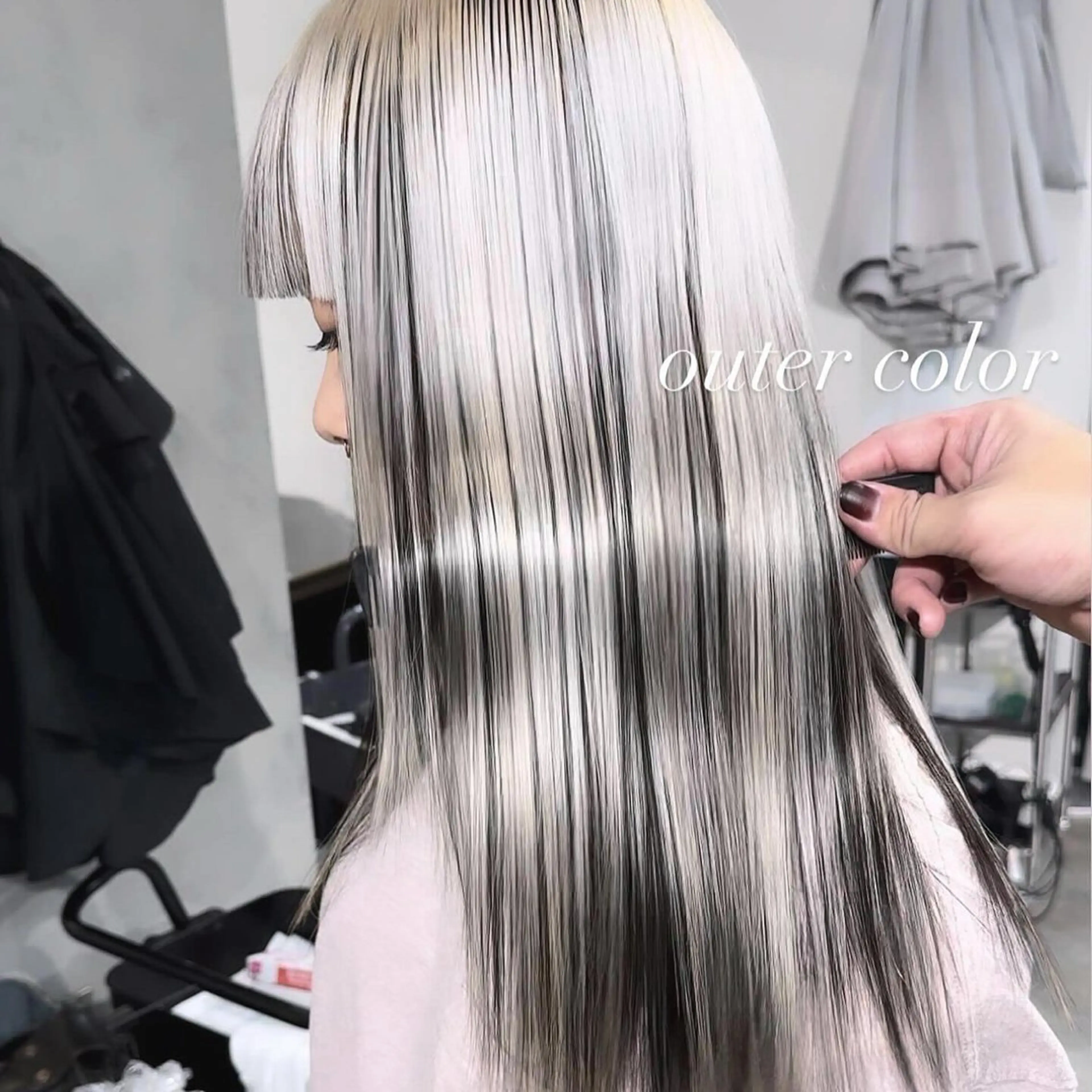 ロング カラー カット ヘアカラー トリートメント ヘアセット 💜ハイトーン💛 マジカルかいちゃんのヘアスタイル