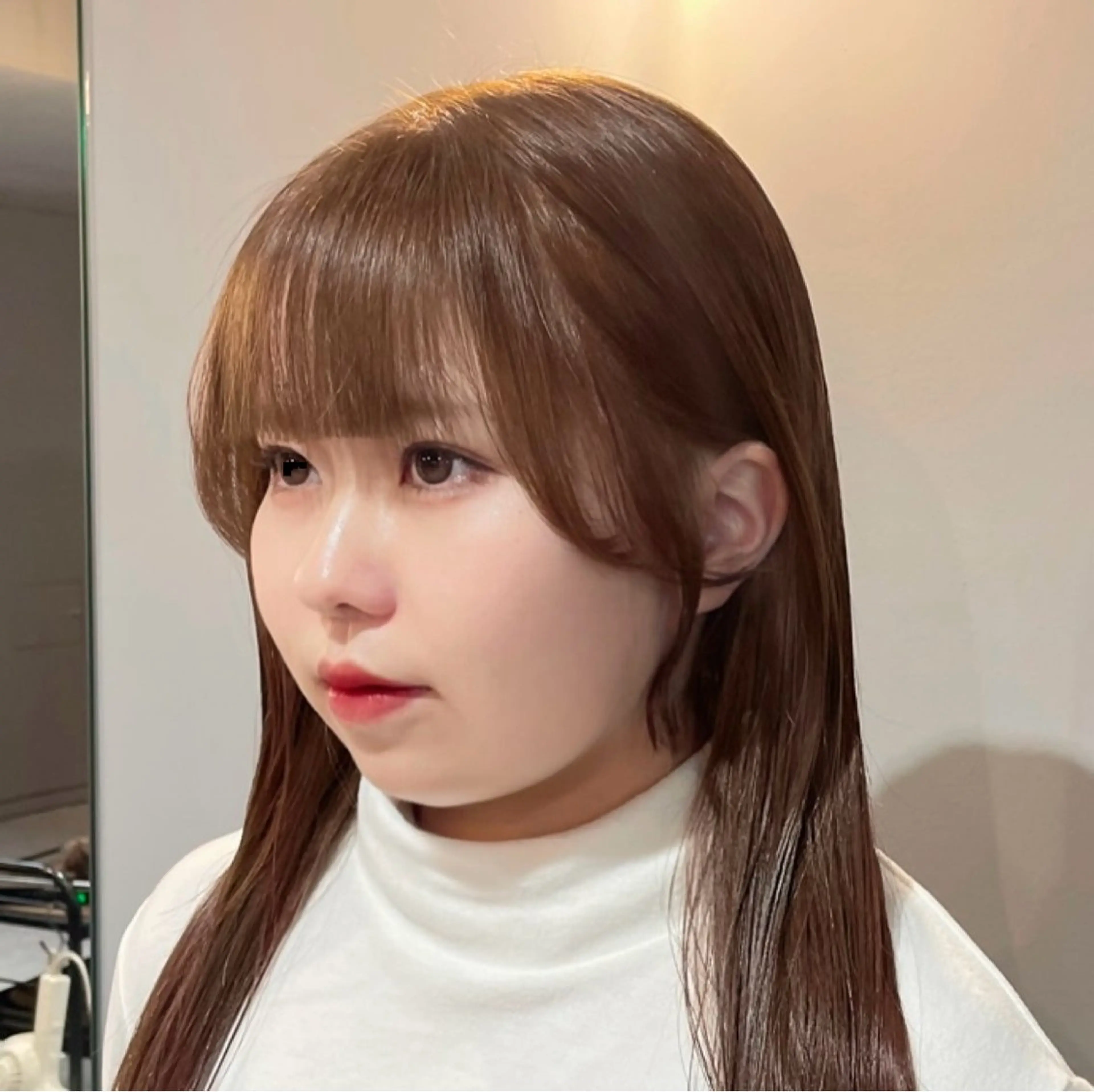 ロング 顔周りカット Mimi🎀ブリーチ なし透明感 Ｗカラーのヘアスタイル