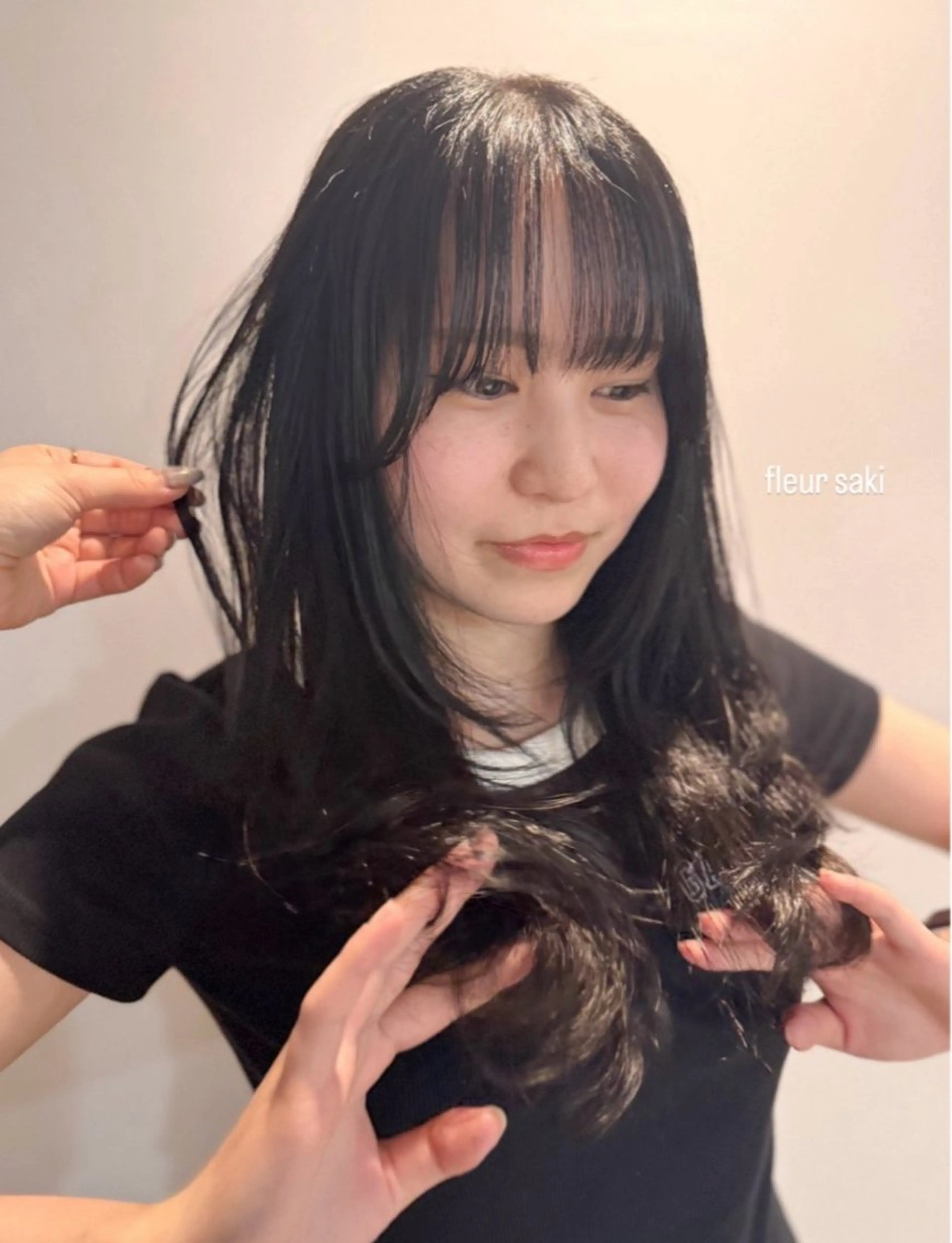 ロング カラー ハイレイヤー レイヤーカット カット ヘアカラー saki/メンズパー マ・デザインカラーのヘアスタイル