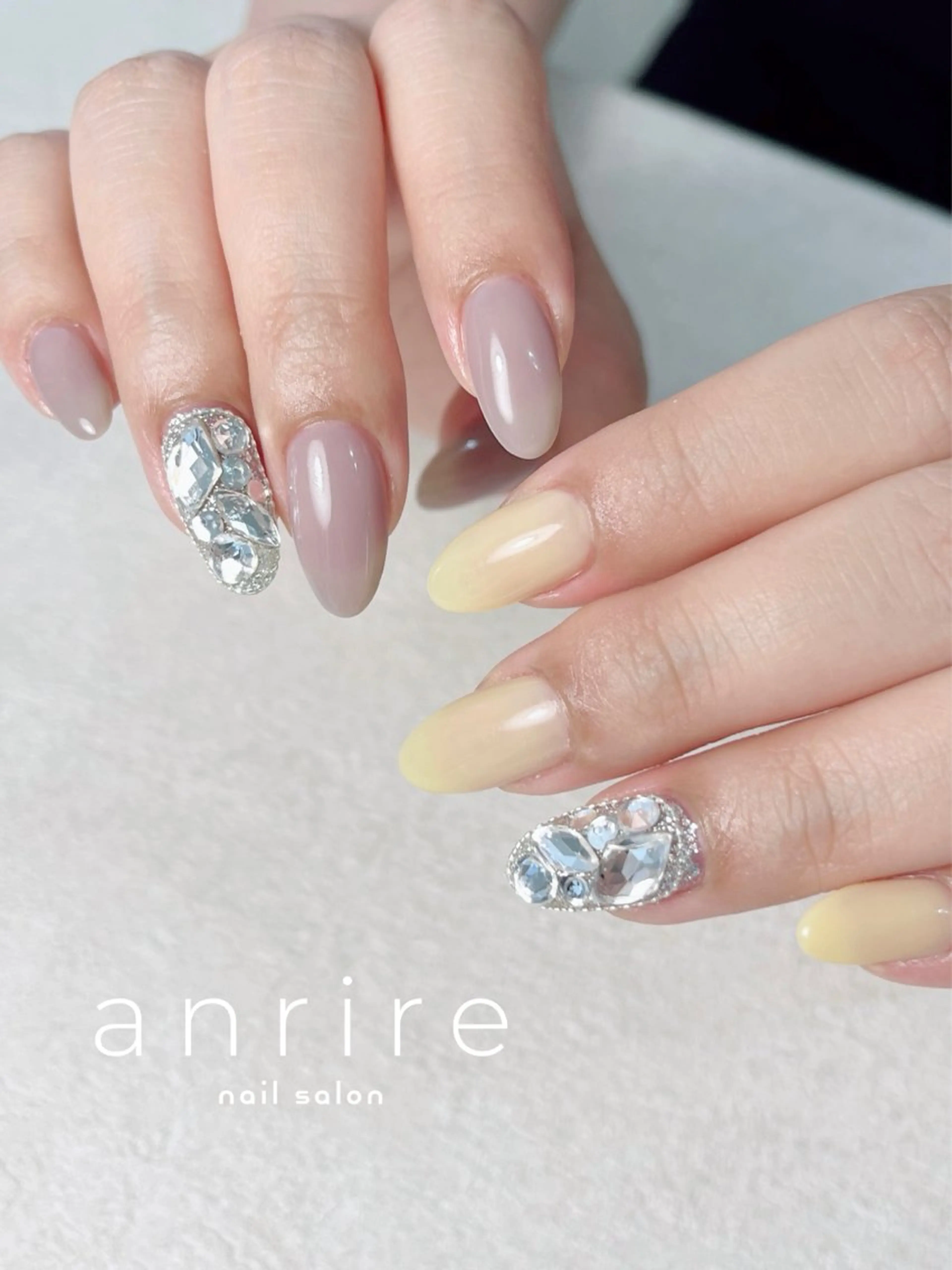 ネイル ジェルネイル キラキラネイル ワンカラーネイル パラジェル シンプルネイル ハンドネイル nailsalon anrireのネイルデザイン
