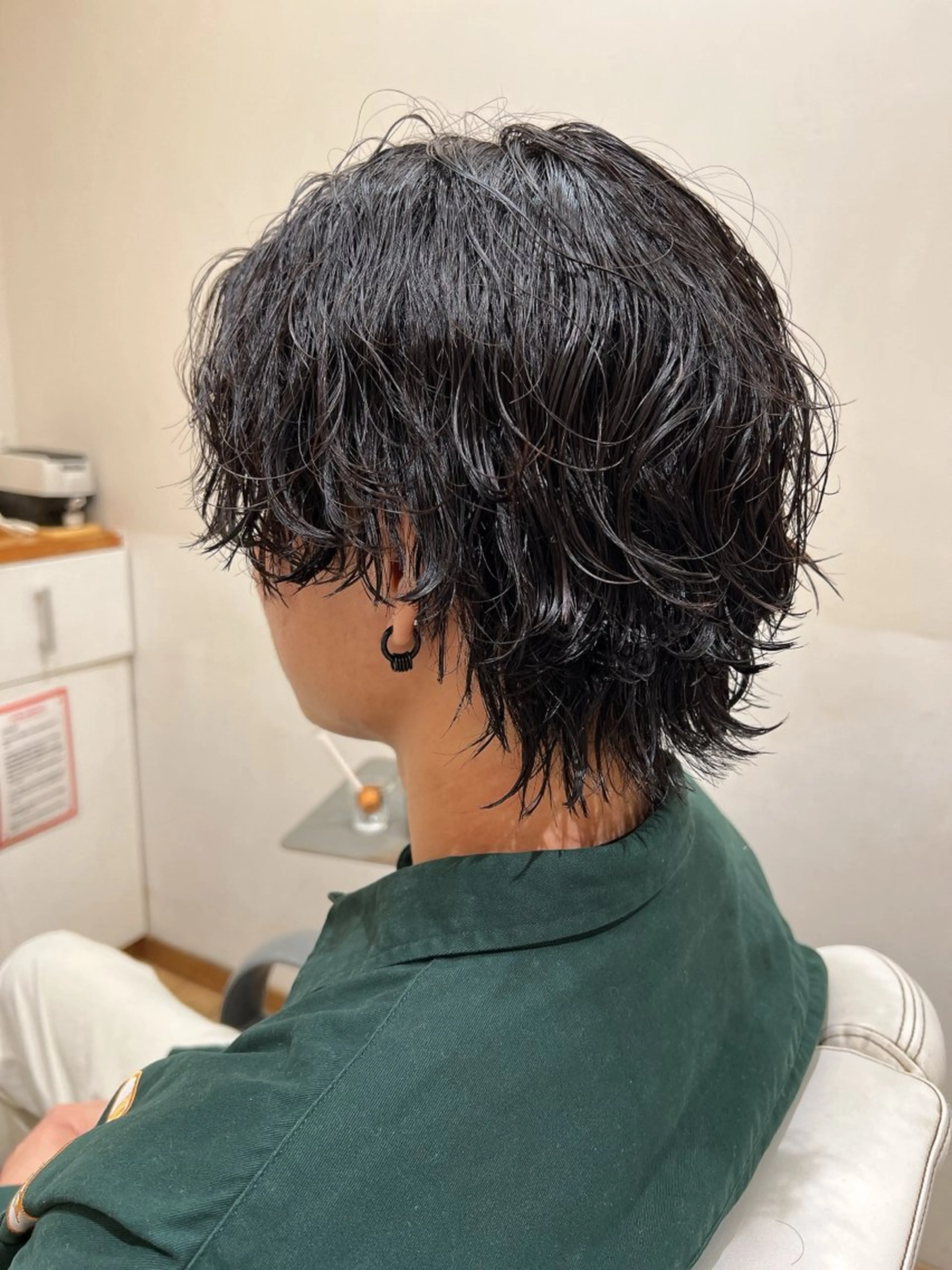 ミディアム パーマ メンズ カット パーマ アザマ　ヤスカツ _rosso 川口のヘアスタイル