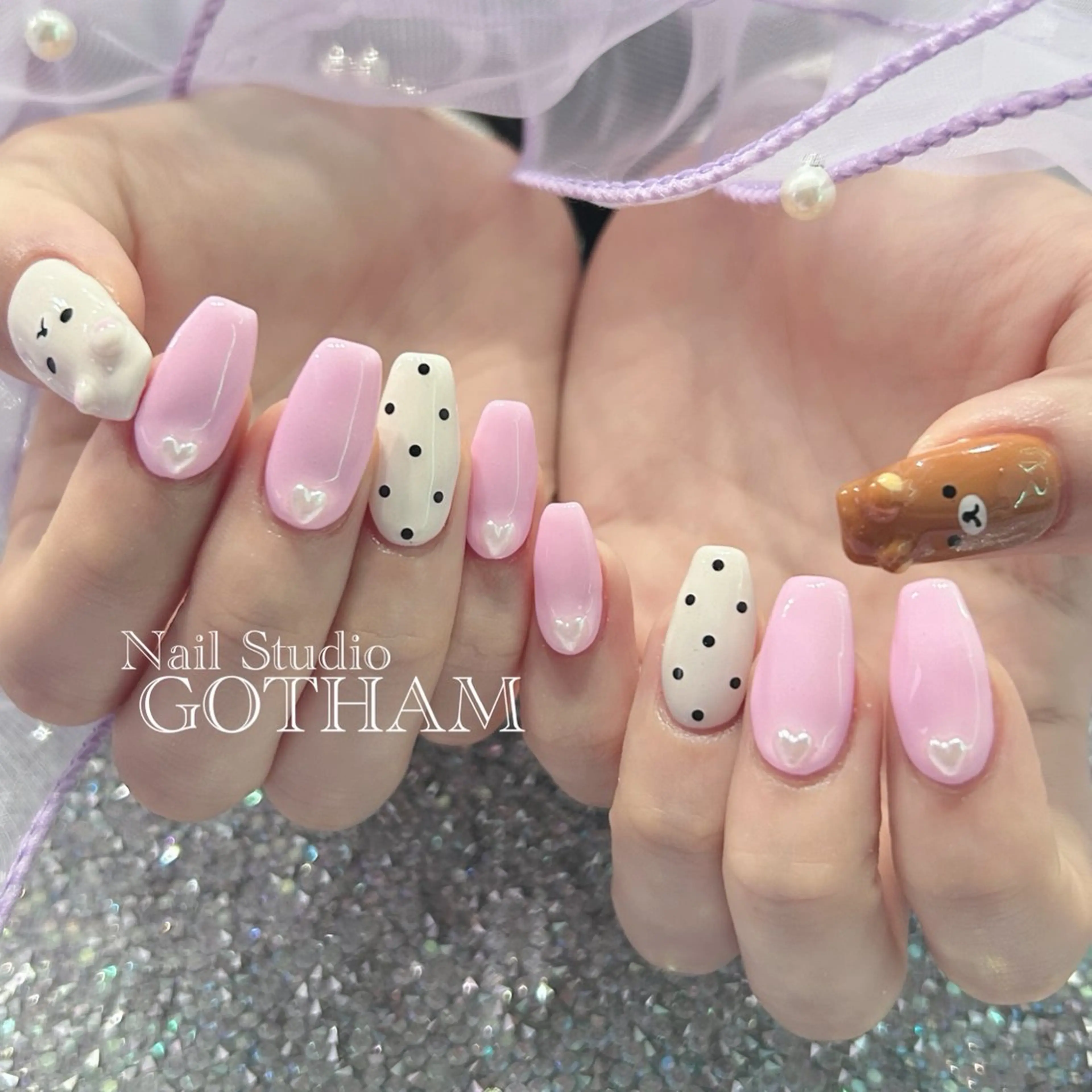 ネイル ハンドネイル 高円寺駅からすぐ🌈 ネイルGOTHAMのネイルデザイン
