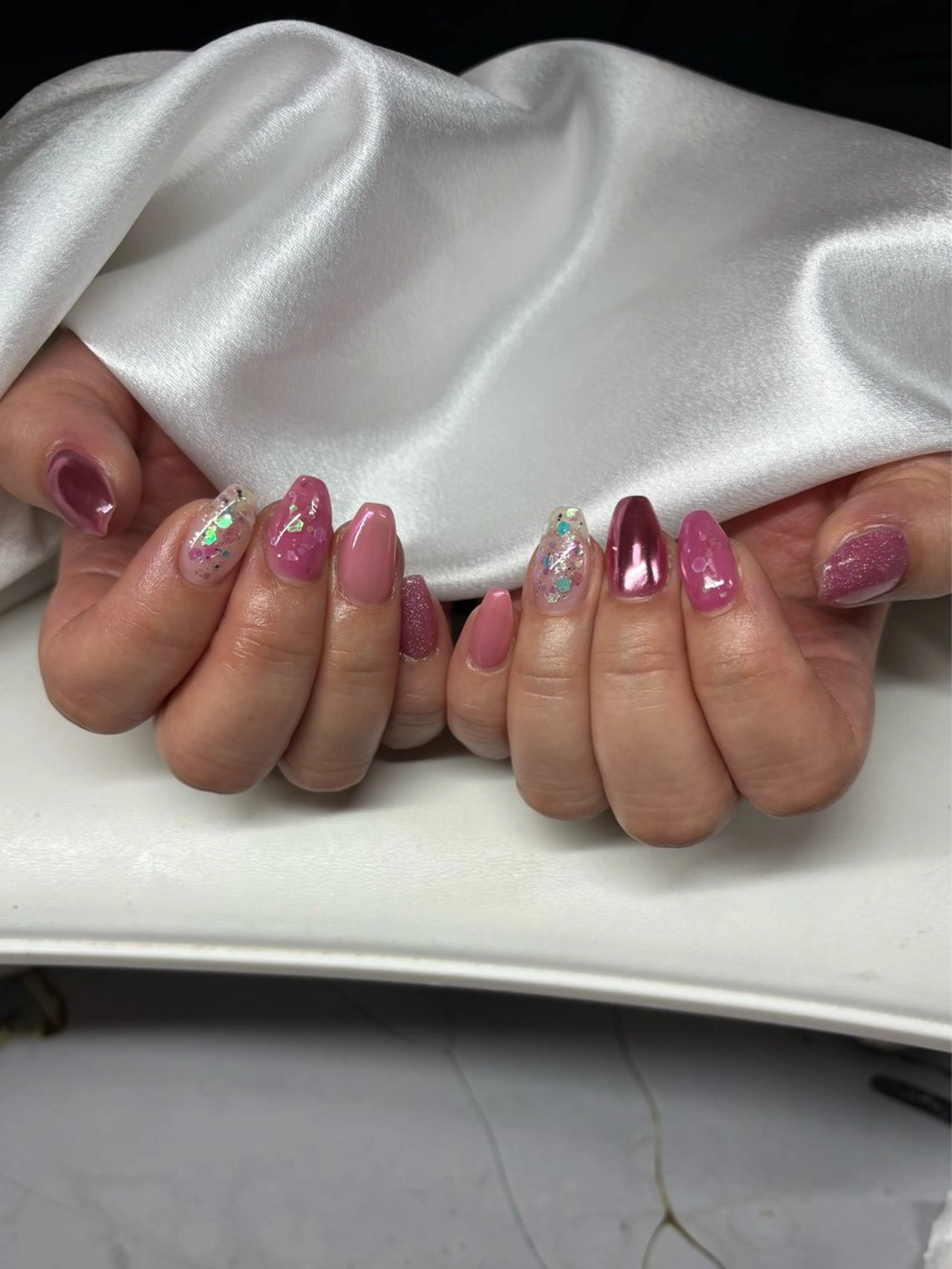 ネイル ミラーネイル 門真市ネイルサロン♡ KUMI.HANAのネイルデザイン