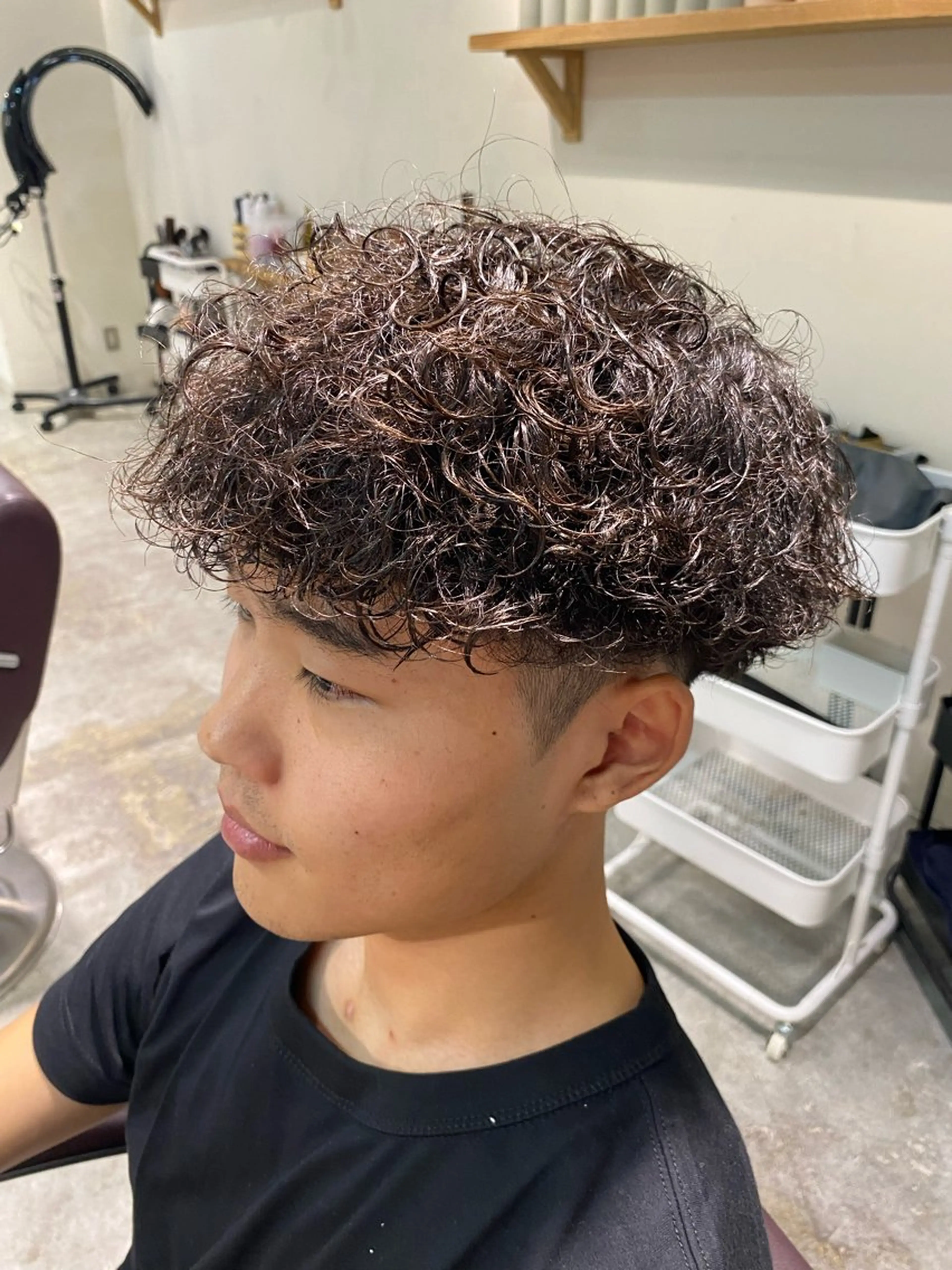 パーマ メンズ パーマ特化/フェザー パーマシャドウ/真生のヘアスタイル