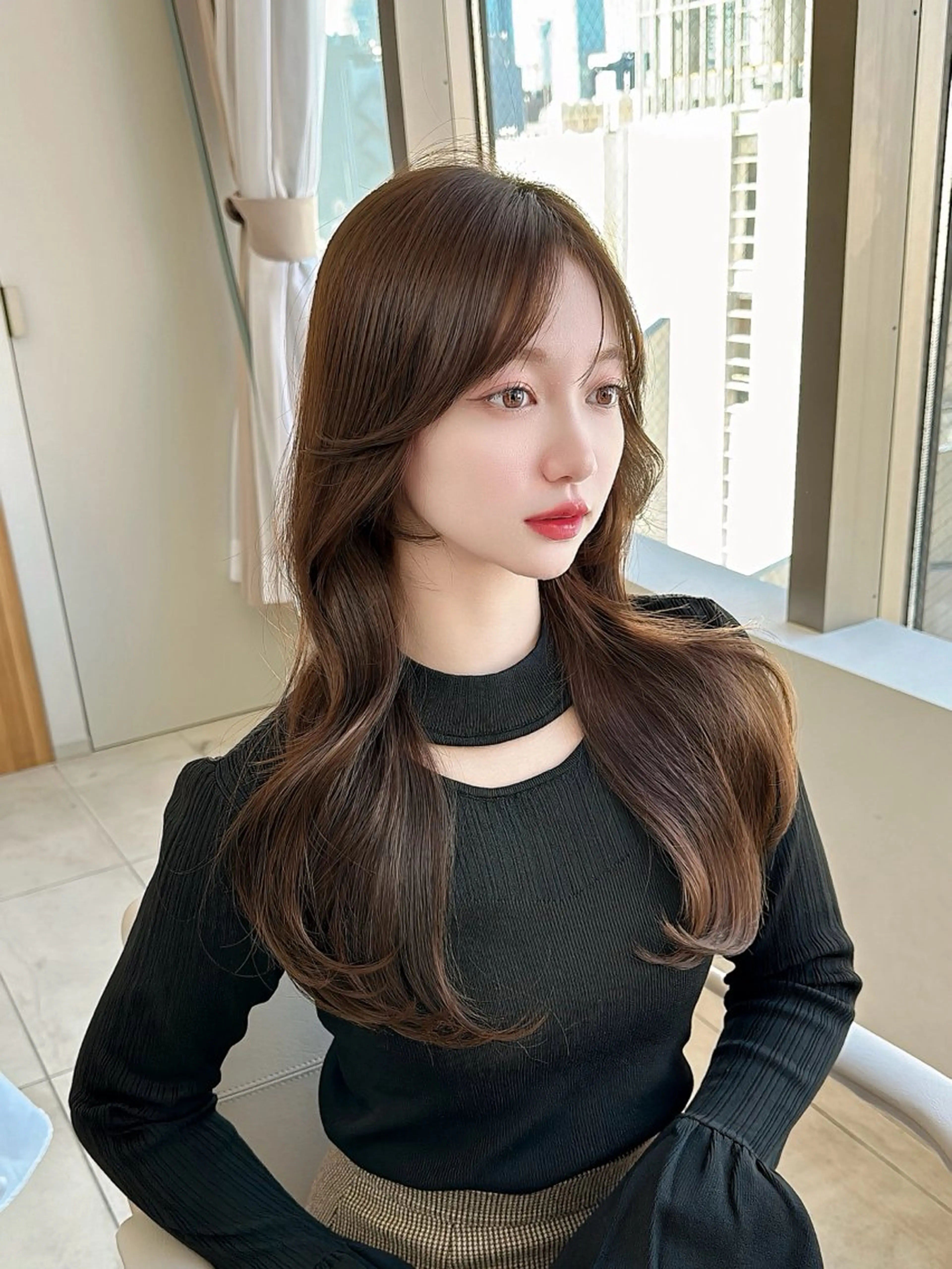 ロング カラー 🇰🇷韓国風くびれ ヘア🇰🇷中村優大のヘアスタイル