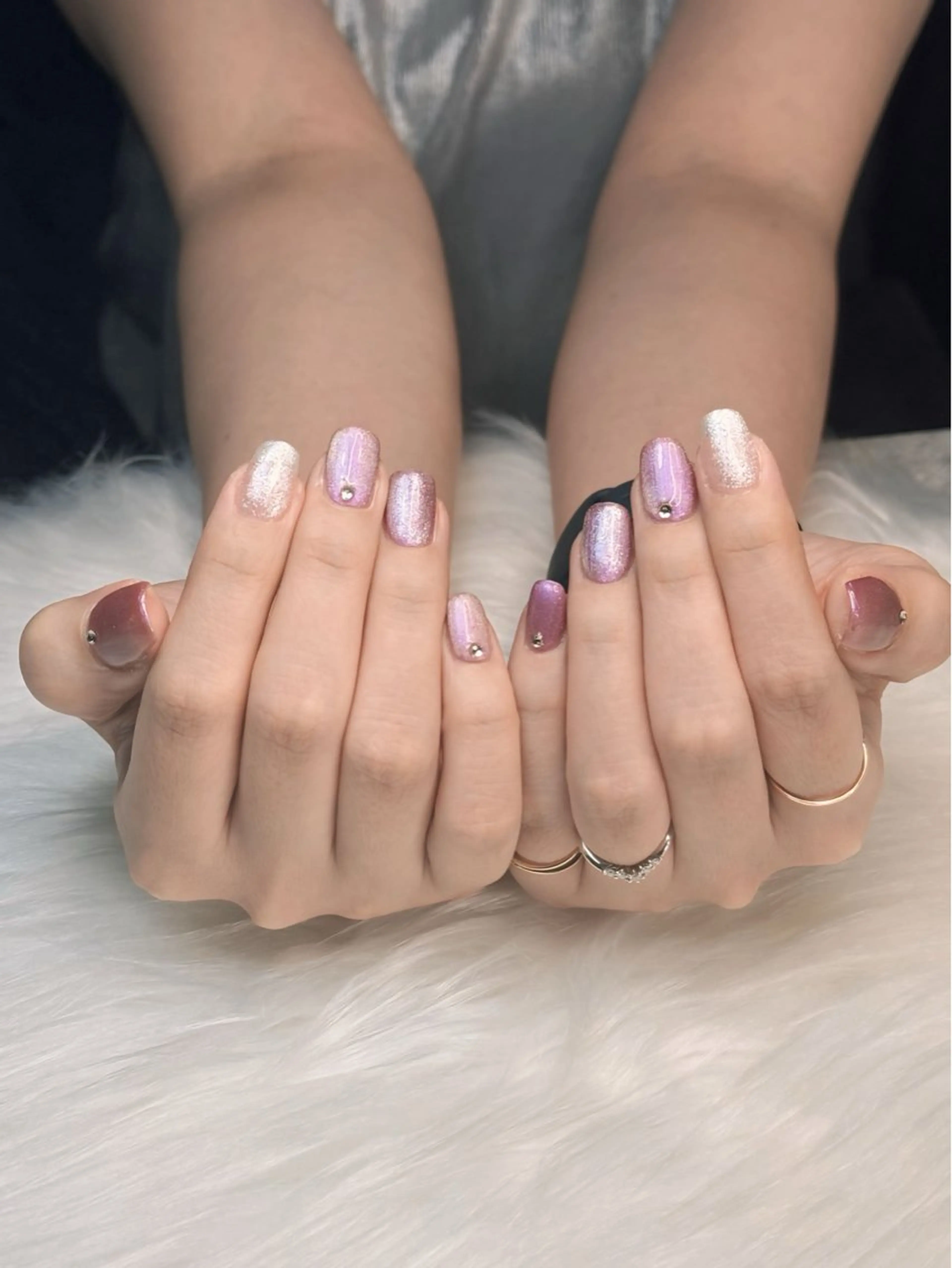 ネイル アートネイル チークネイル フレンチネイル ジェルネイル マグネットネイル ハンドネイル nail sideraのネイルデザイン