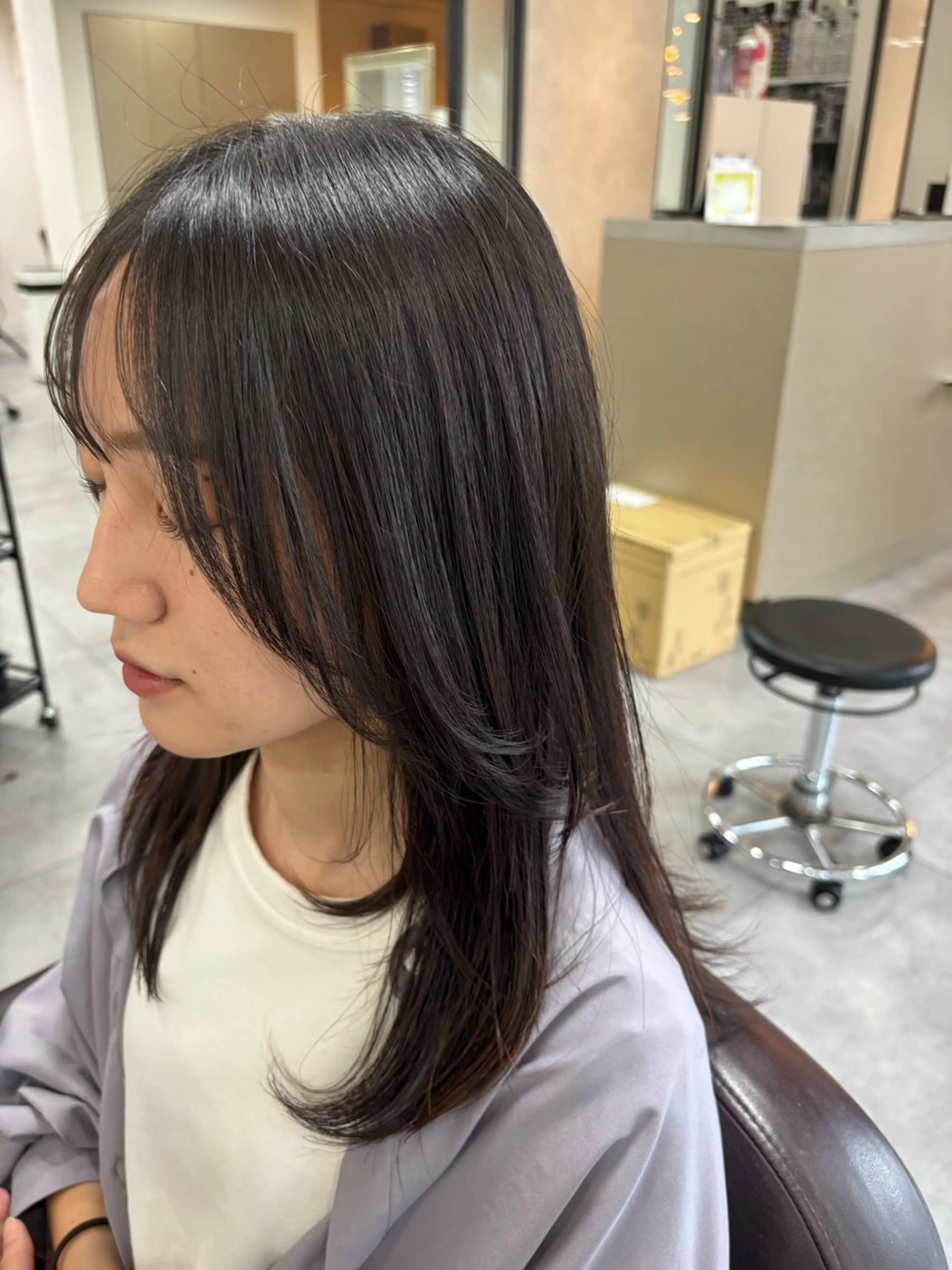 ミディアム 原口 圭織のヘアスタイル