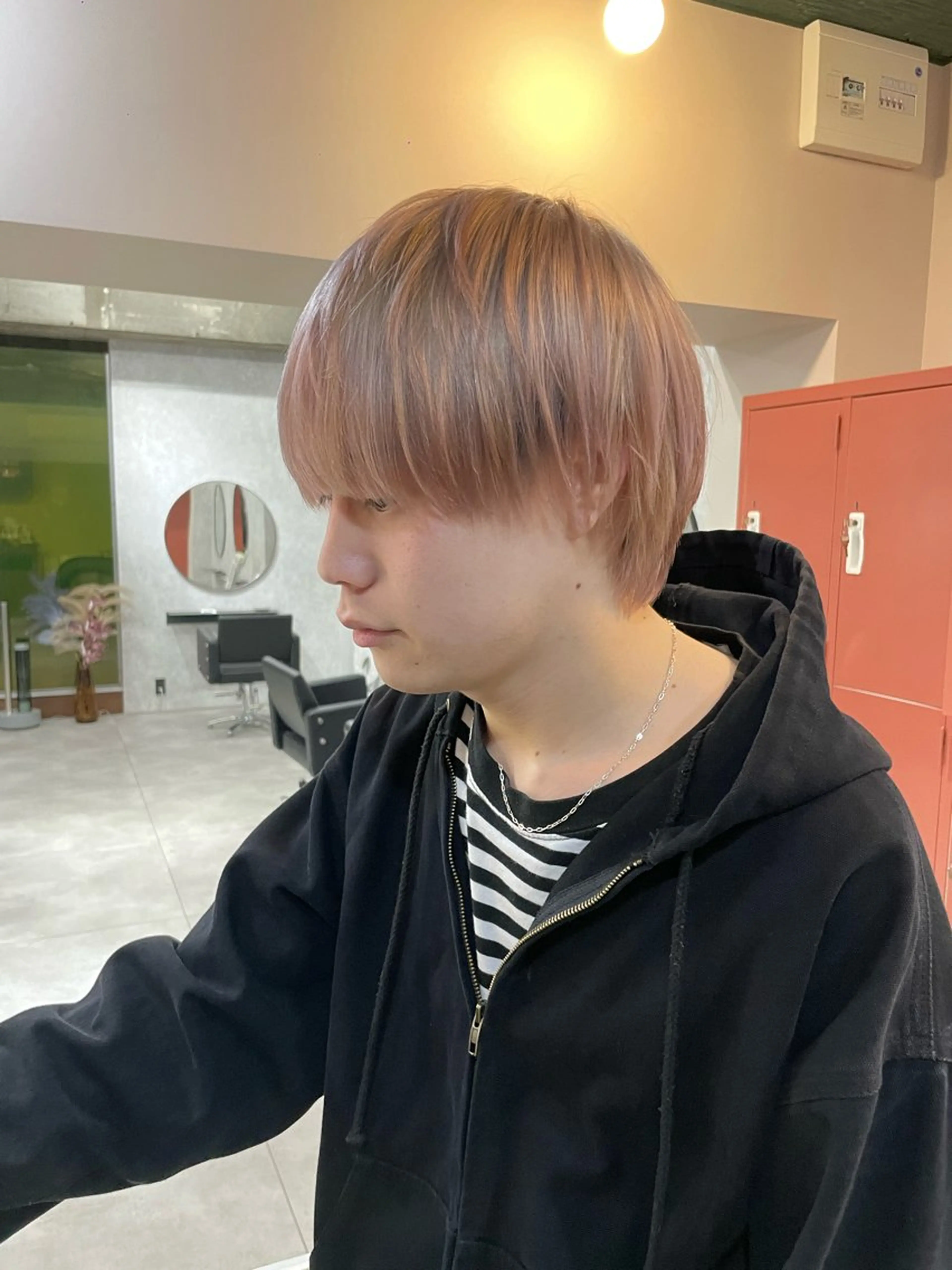 ショート メンズ ヘアカラー ハイトーン/メンズ/ デザイン/梅田/ミユのヘアスタイル