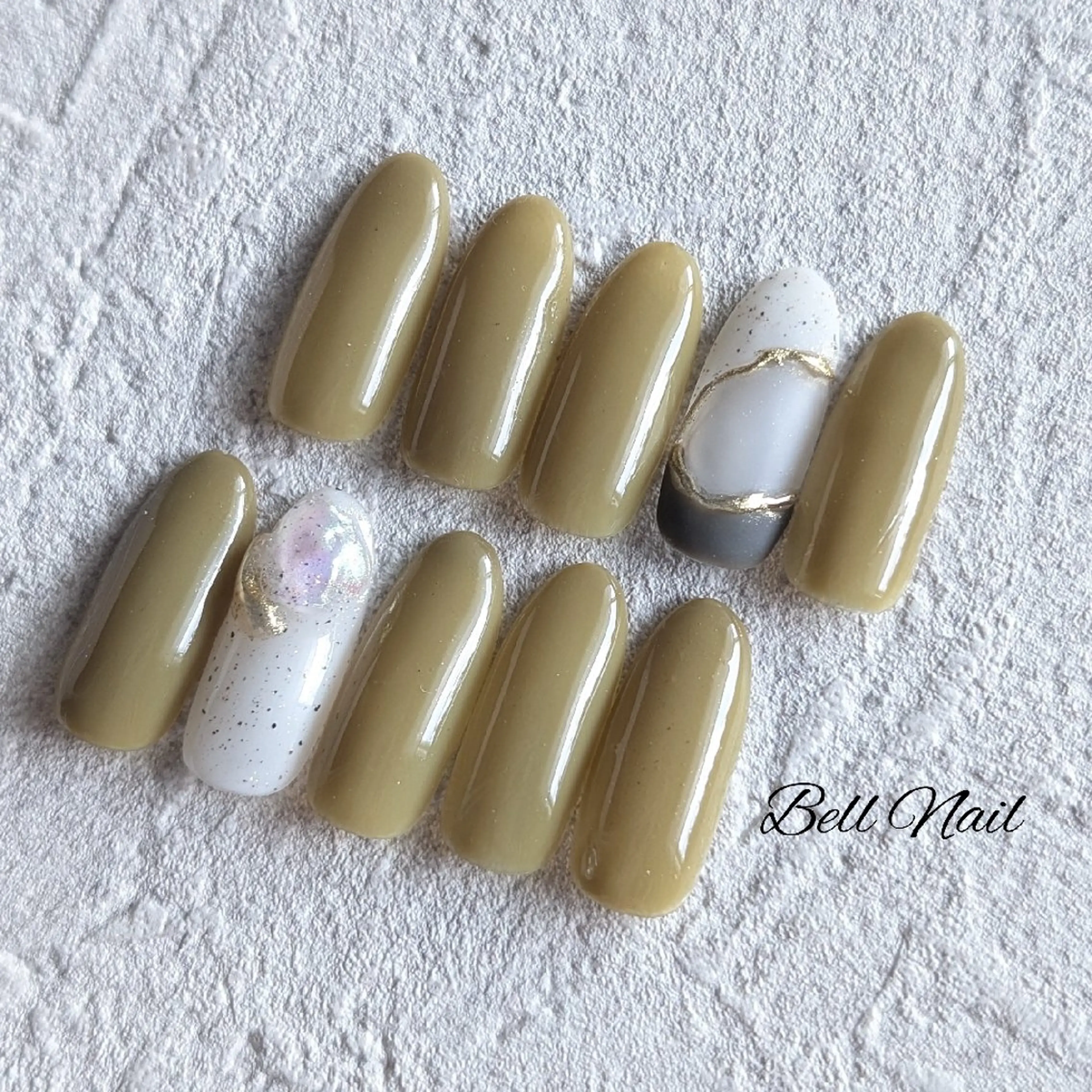 ネイル アートネイル ピスタチオネイル Bell Nailのネイルデザイン