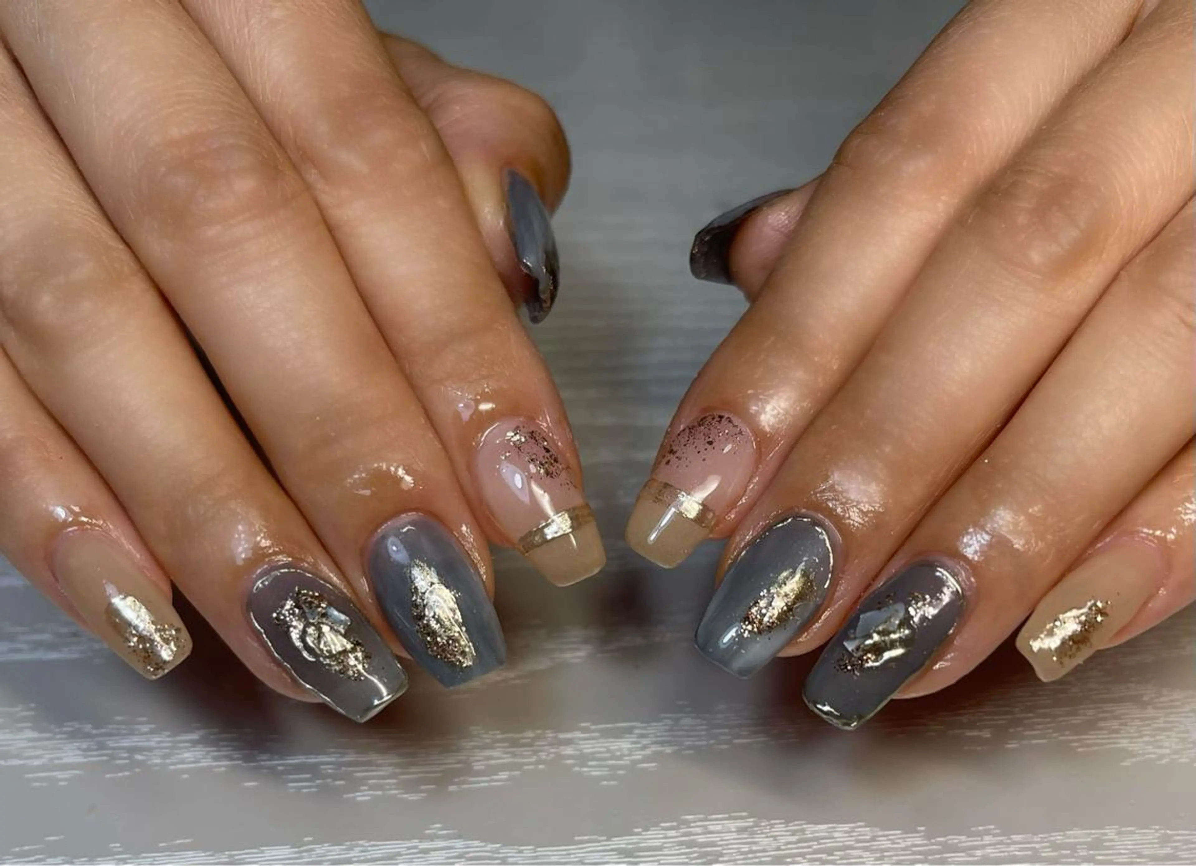 ネイル 長さ出し ハンドネイル ハンドケア hina nailのネイルデザイン