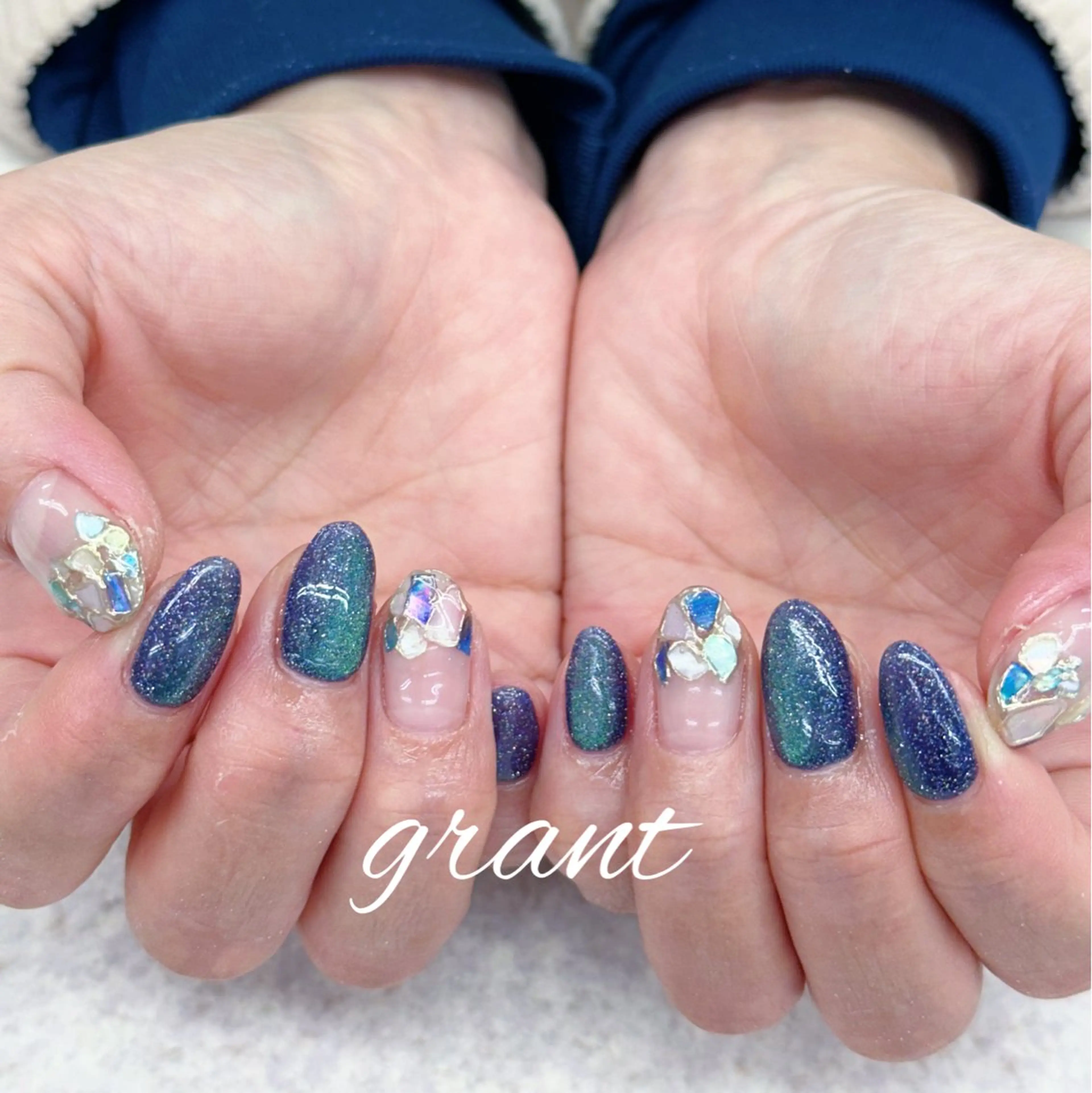 ネイル マグネットネイル 冬ネイル nailsalon grantのネイルデザイン