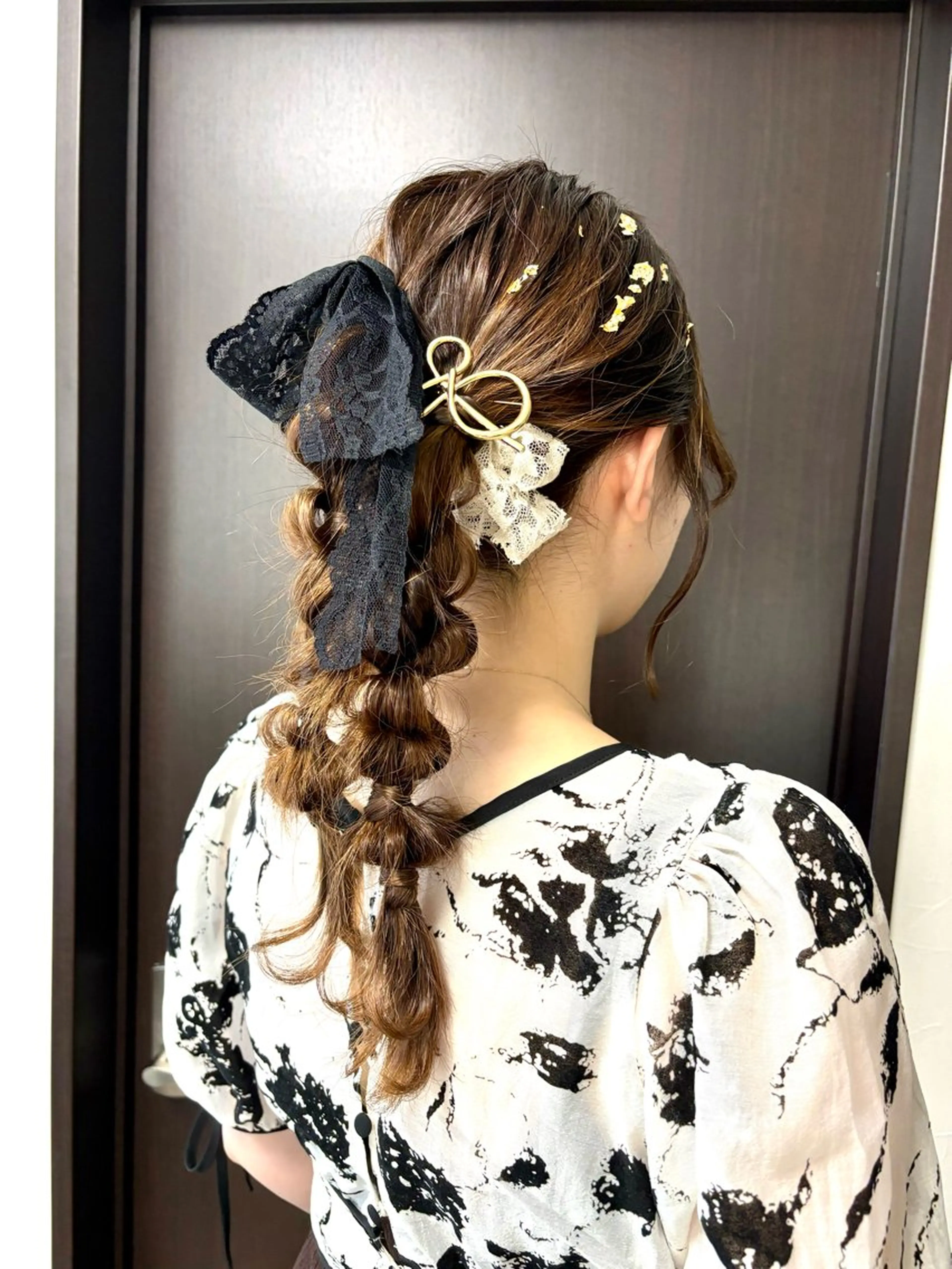 ヘアアレンジ ポニーテール ヘアセット 内田 遥香のヘアスタイル