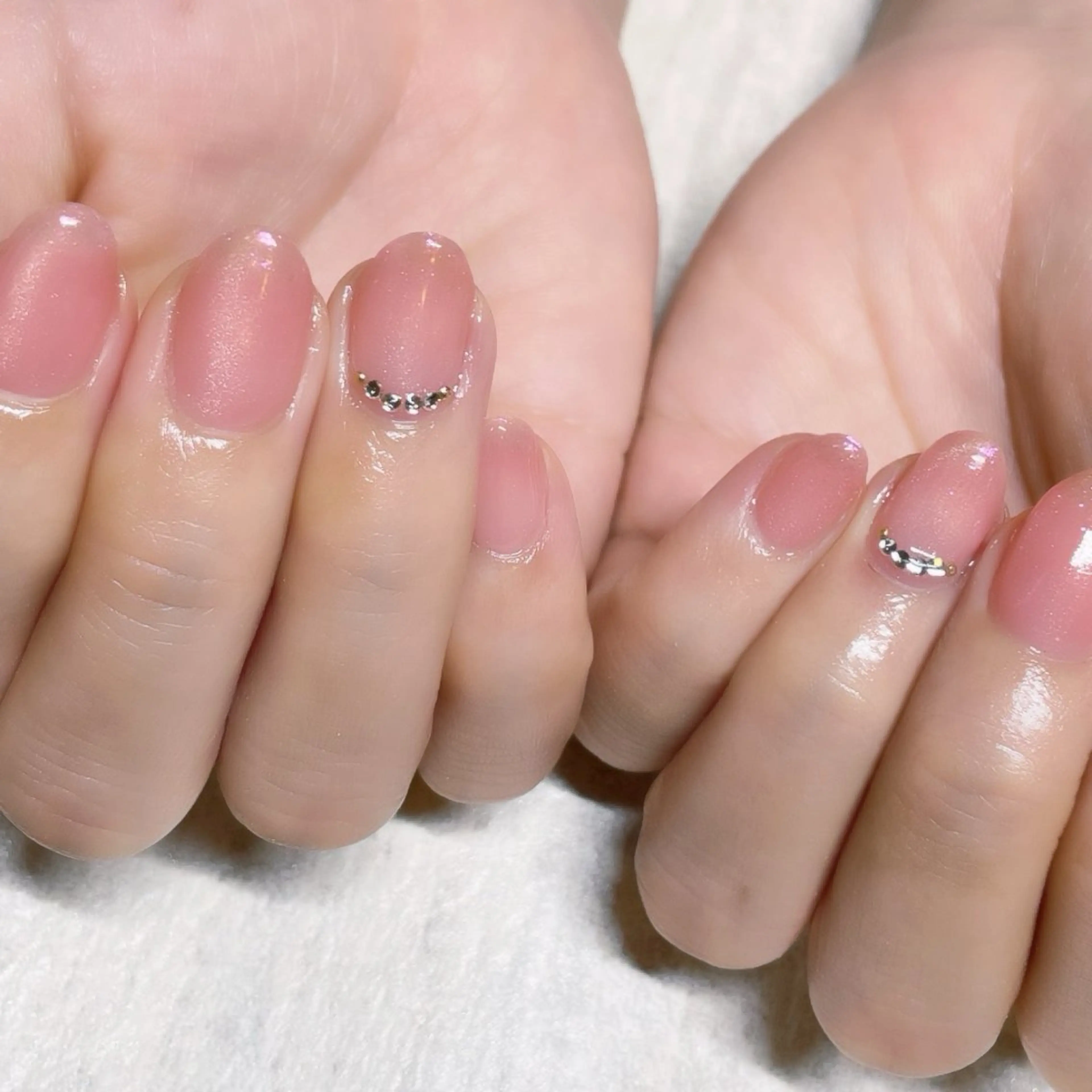 ネイル ミラーネイル ピンク ricco risaiaのネイルデザイン