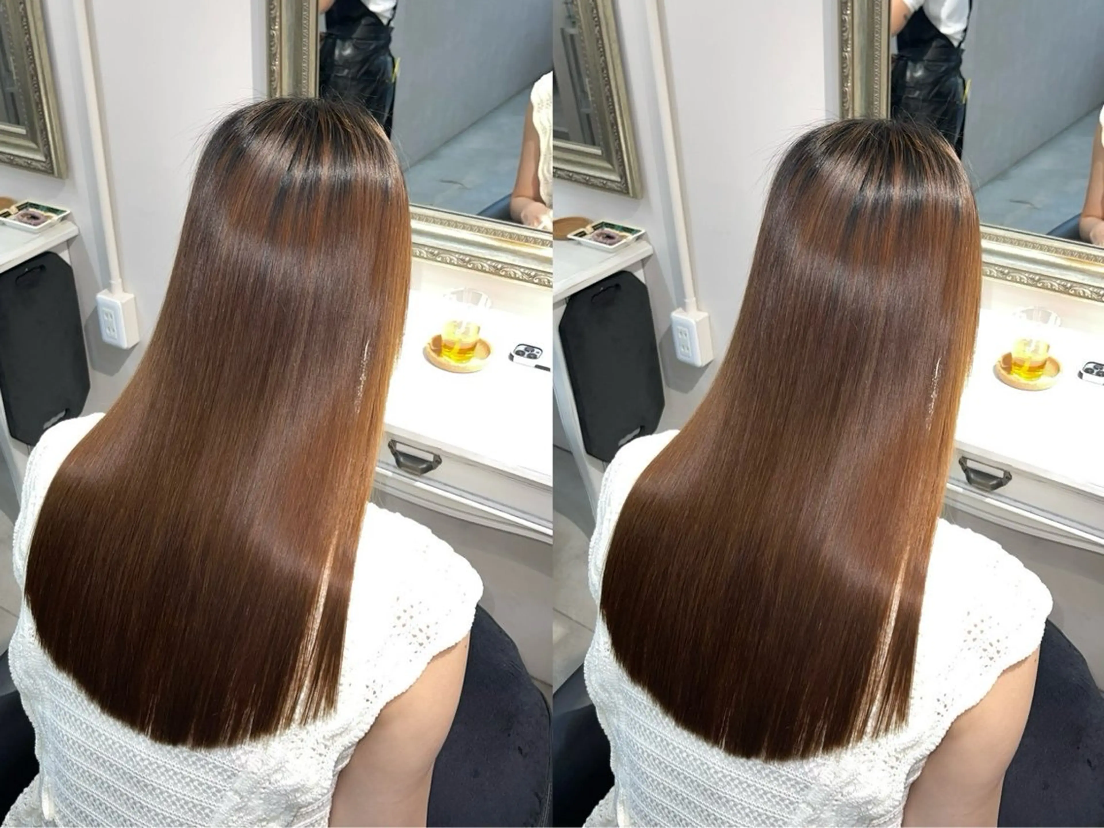 ロング カット 縮毛矯正 早﨑 映天のヘアスタイル