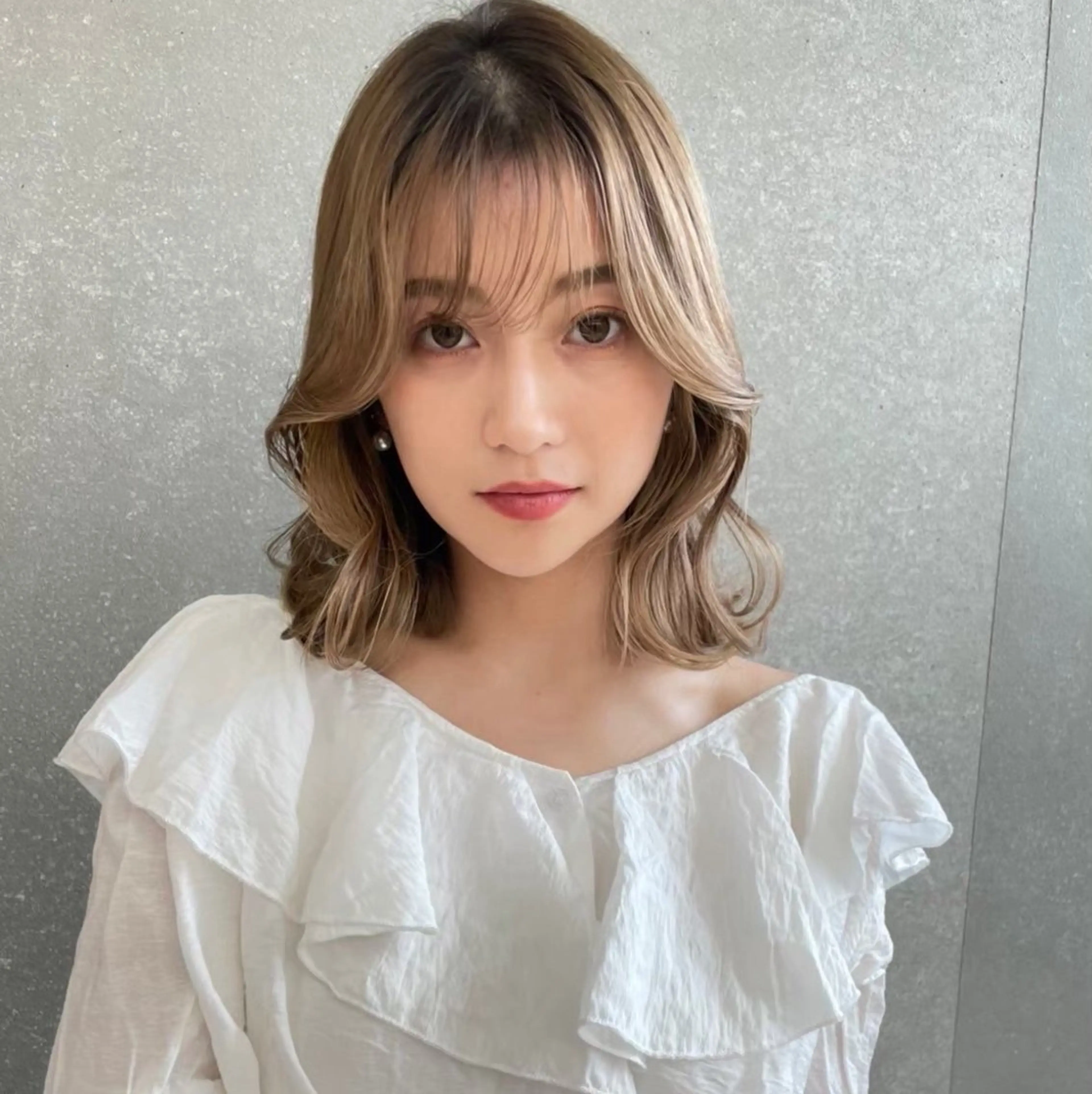 ミディアム 韓国ヘア/美髪矯正/ Haruna🦋のヘアスタイル