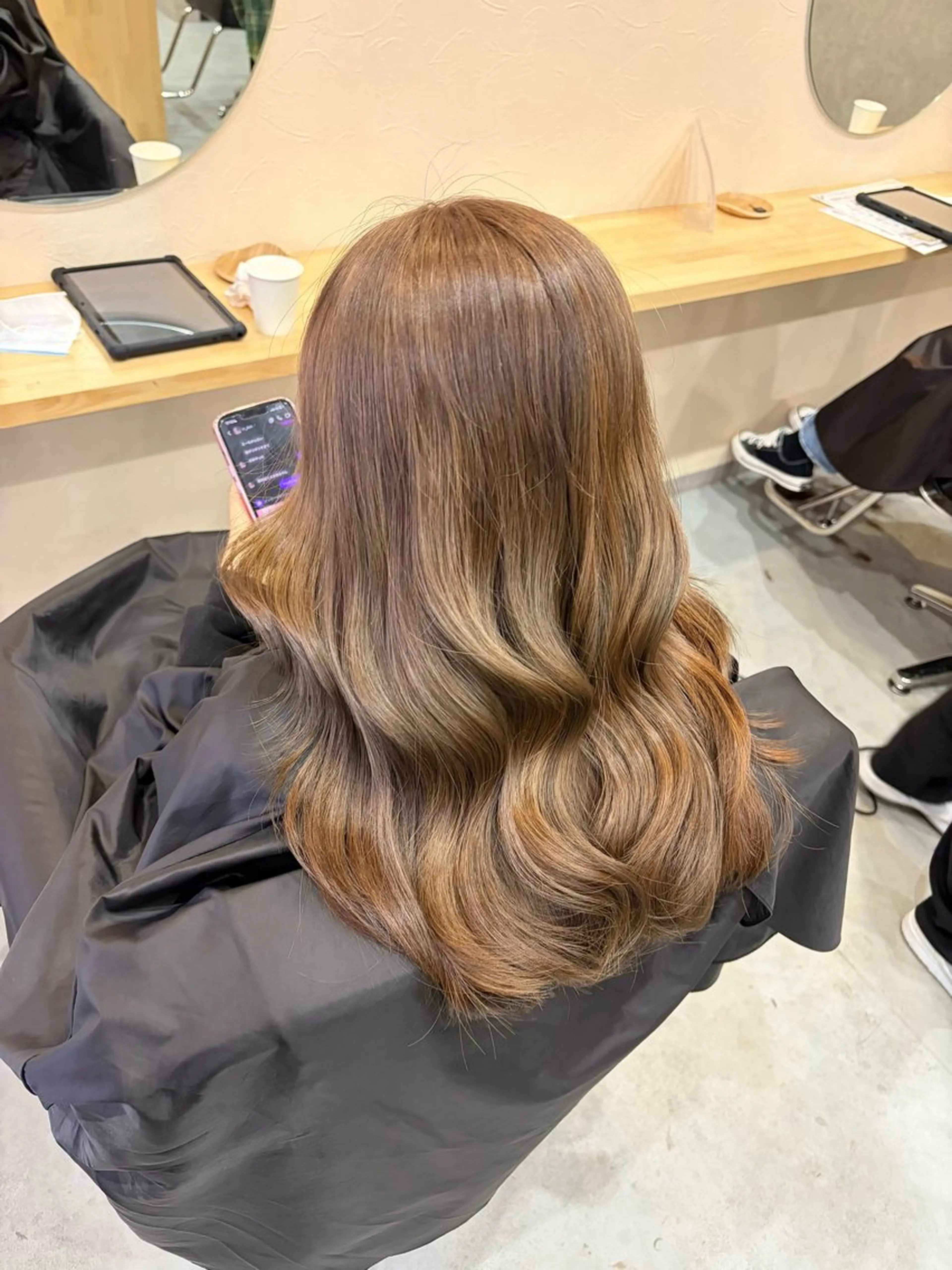 セミロング カラー カット 🎀似合わせカット 🎀ケアブリーチ💞のヘアスタイル