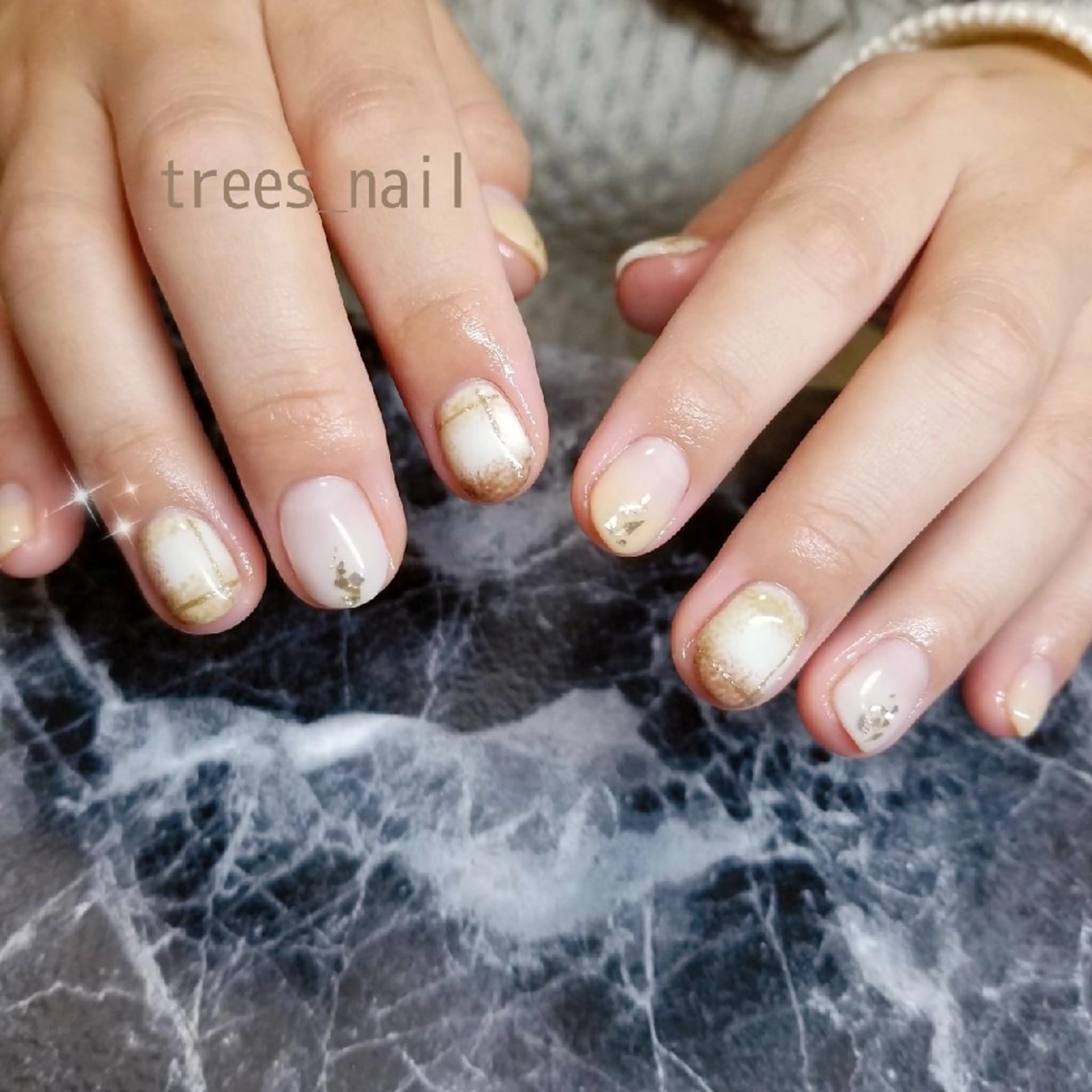 ネイル グラデーション 冬ネイル ハンドネイル フットネイル trees_ nailのネイルデザイン
