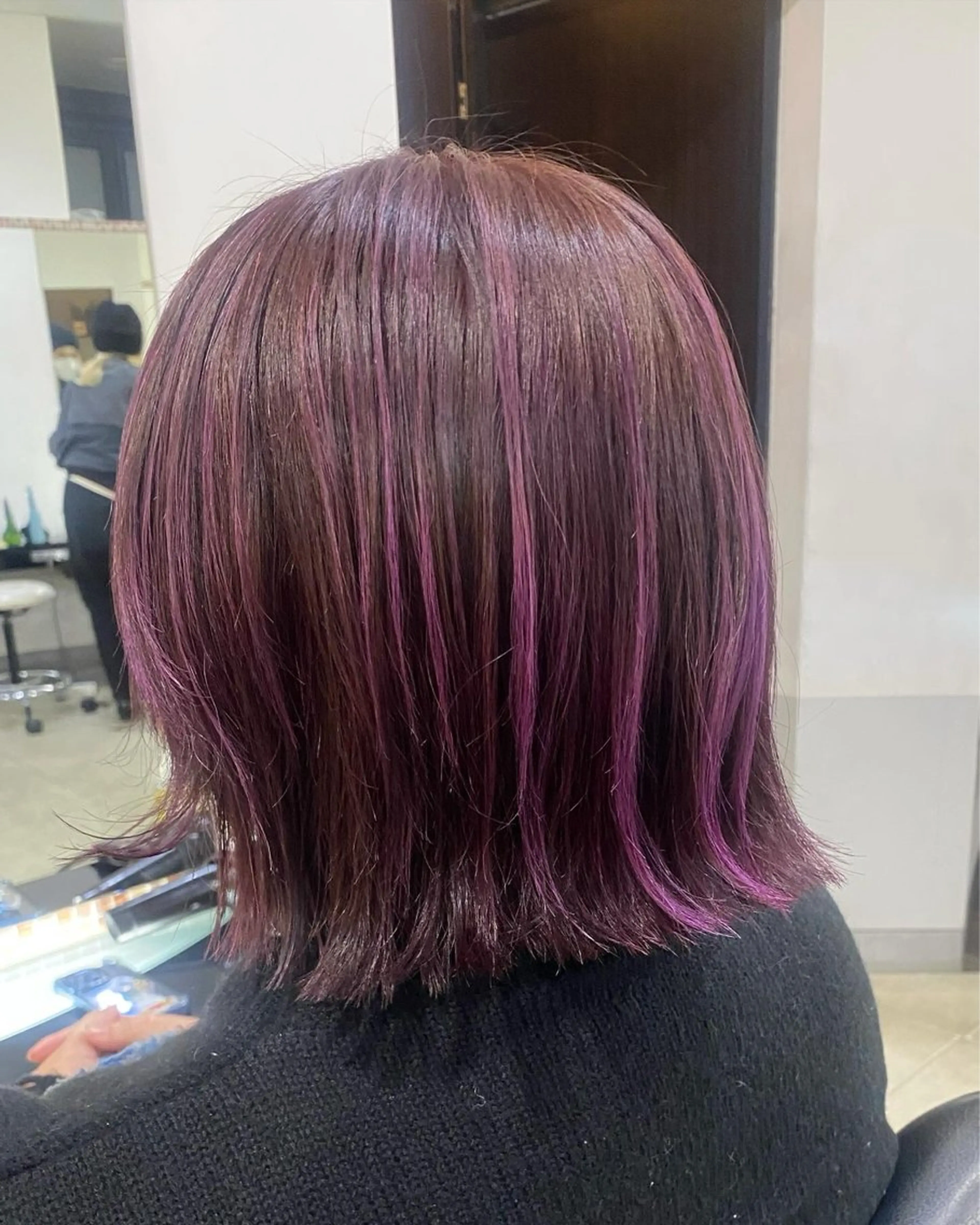 ミディアム カラー ヘアアレンジ 烏山 達也のヘアスタイル