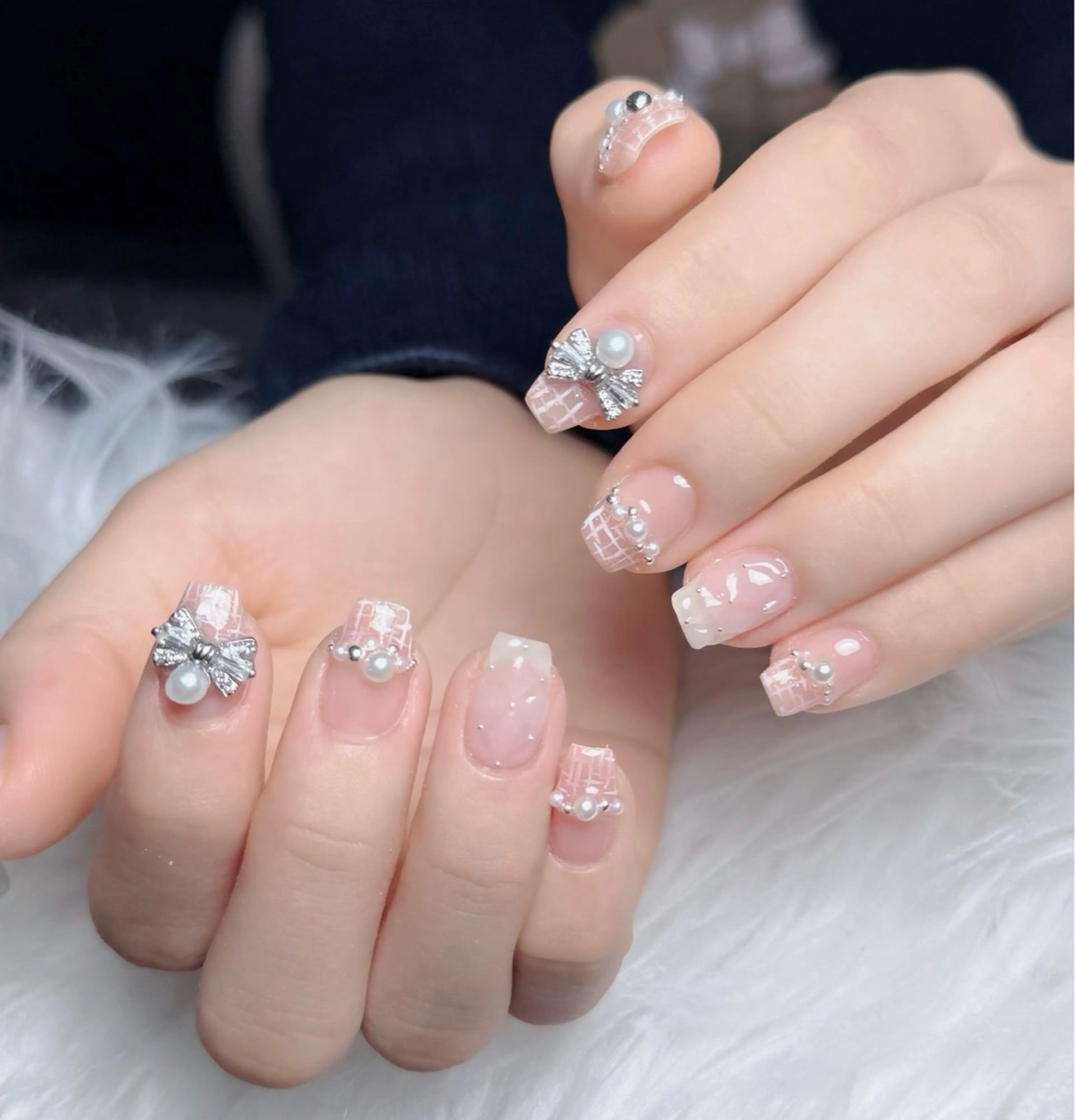 ネイル アートネイル フレンチネイル ジェルネイル 韓国ネイル マグネットネイル ハンドネイル Lenie Nail Okuboのネイルデザイン