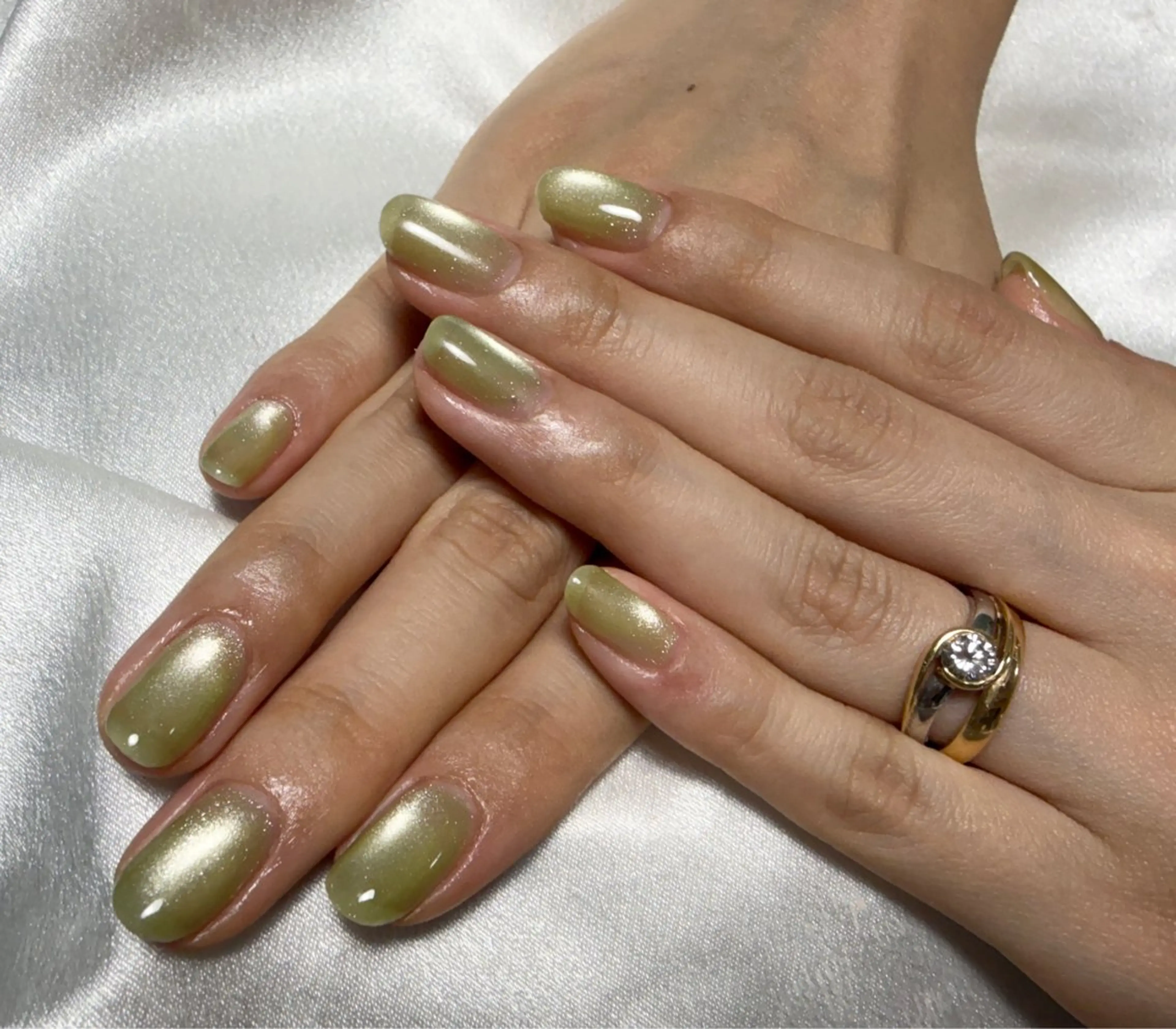 ネイル マグネットネイル マグネットワンカラー ワンカラーネイル 麗 奈のネイルデザイン