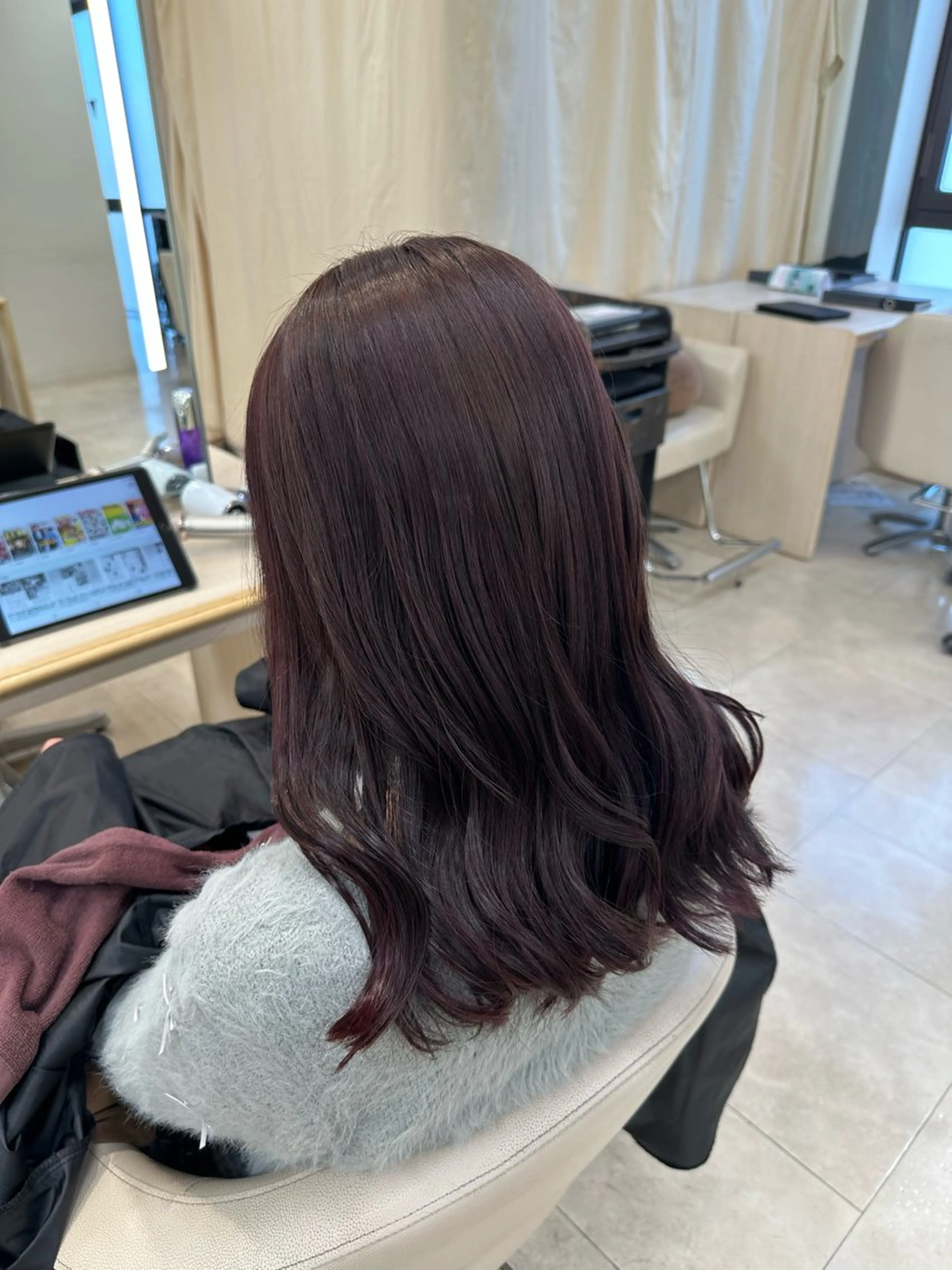 ロング カラー お悩み改善 黄金比みくのヘアスタイル