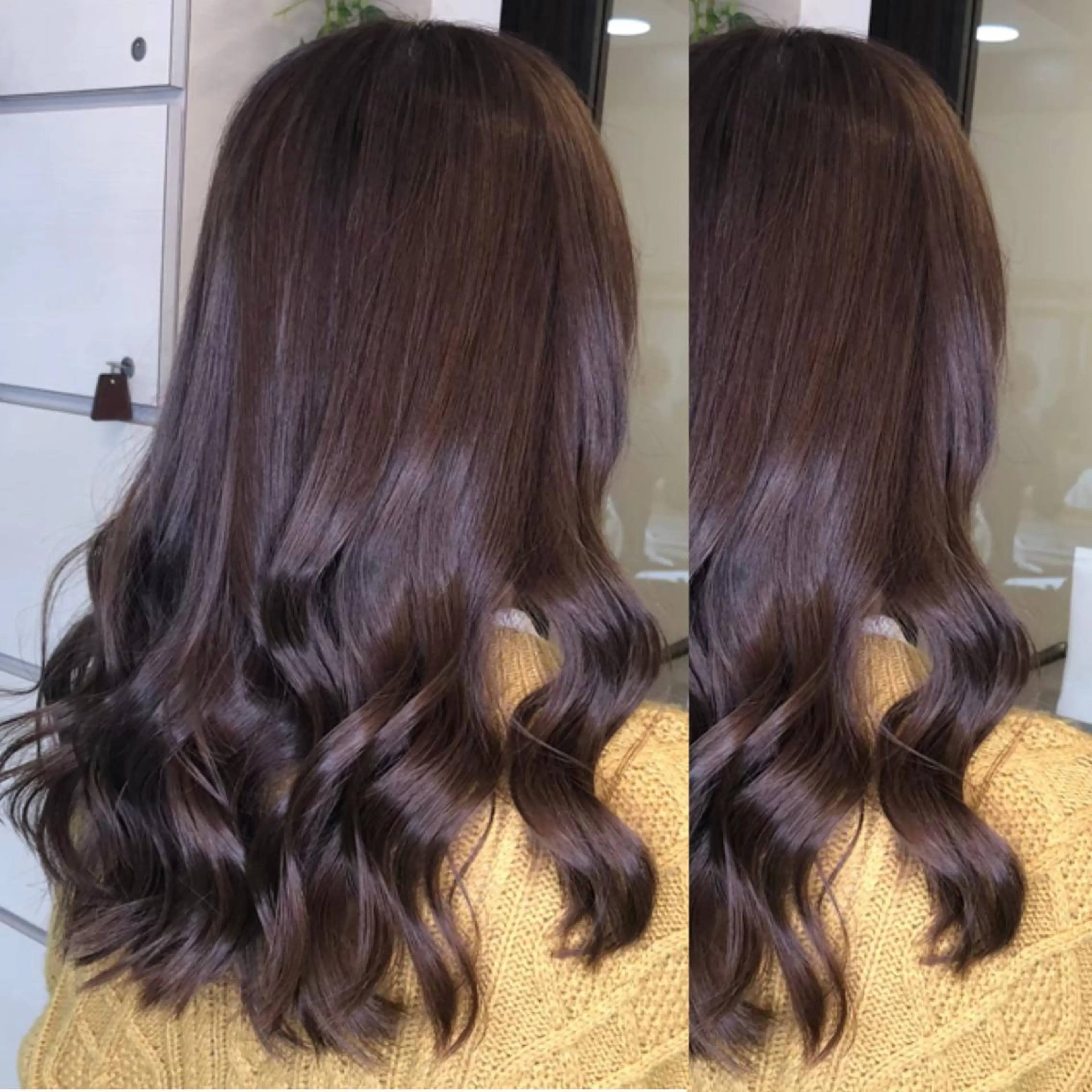 セミロング カラー ヘアアレンジ 🦋韓国ヘア 坂本 菜摘🦋のヘアスタイル