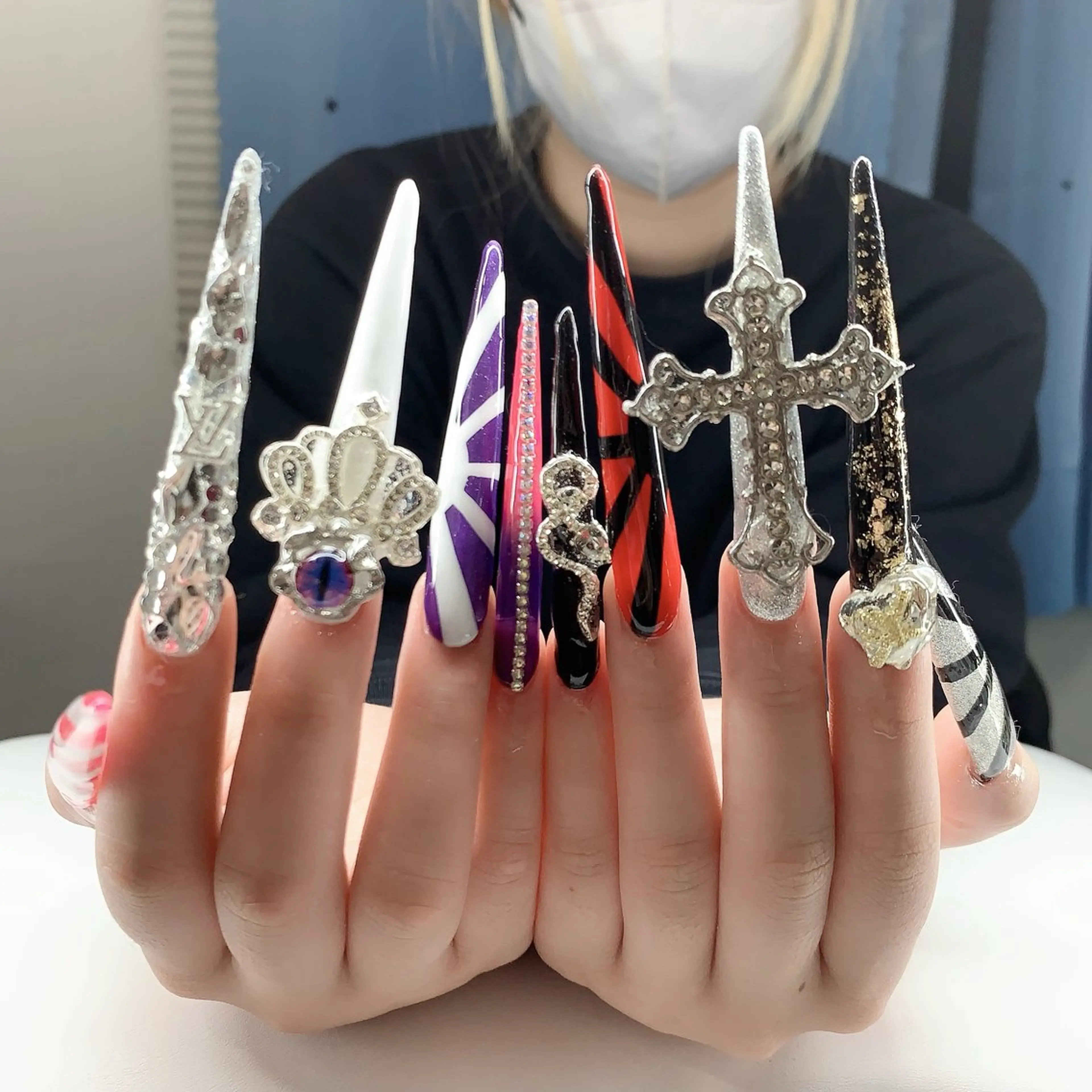 ロング 韓国風ヘア ロング ハンドネイル あい 小森のネイルデザイン