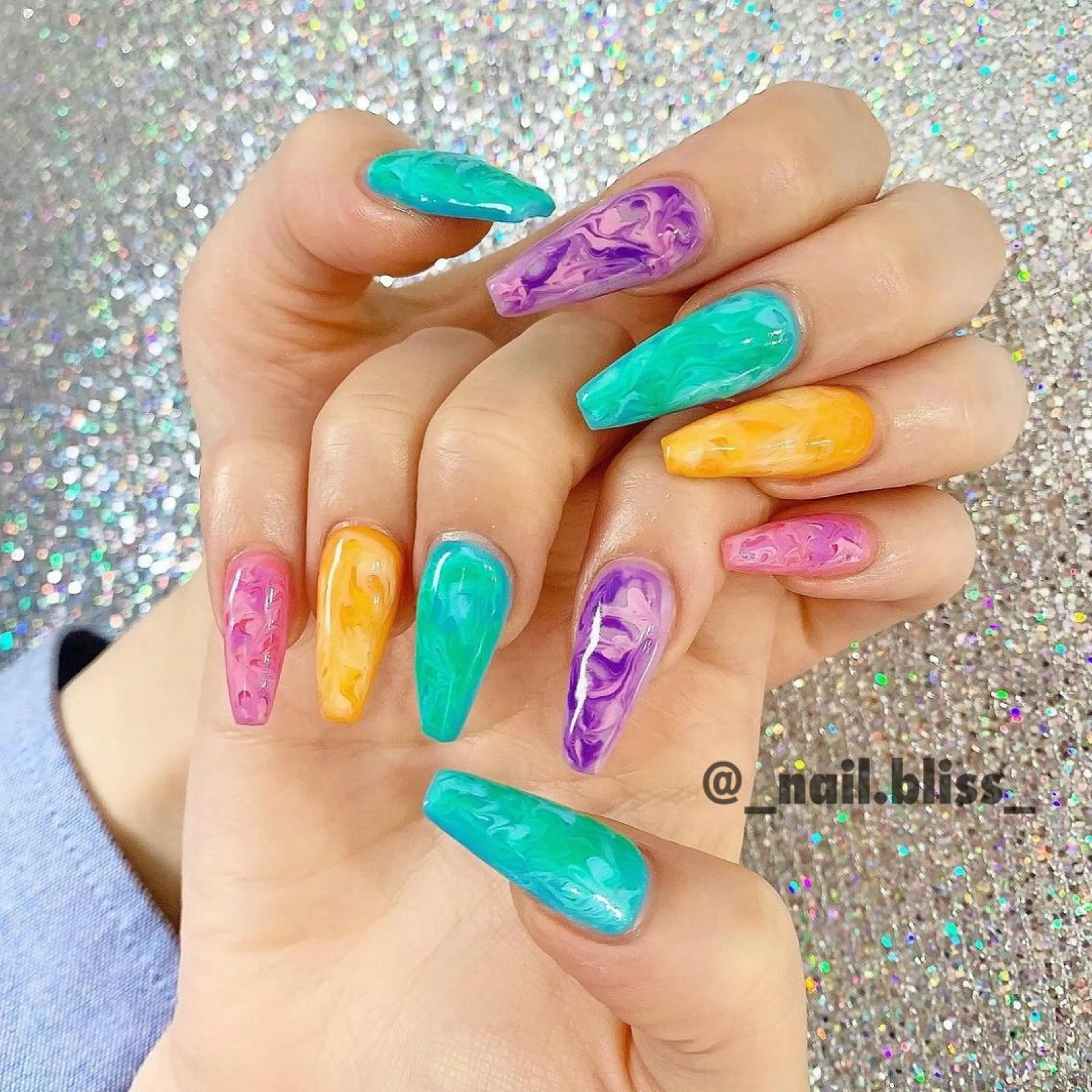 ネイル 大理石ネイル(マーブル) NAIL BLISSのネイルデザイン