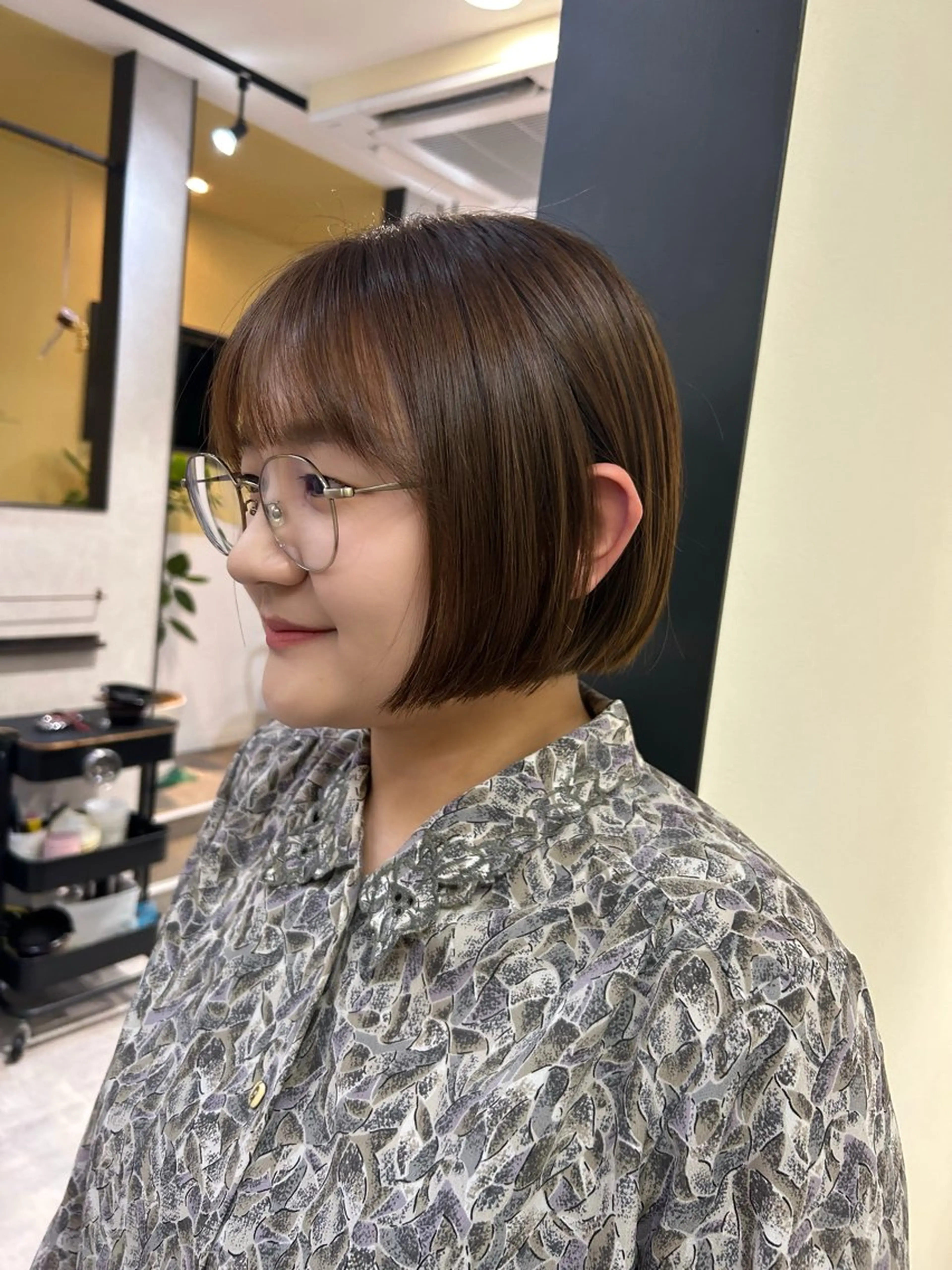 ショート カラー ボブ hub hair レイヤー/透明感のヘアスタイル