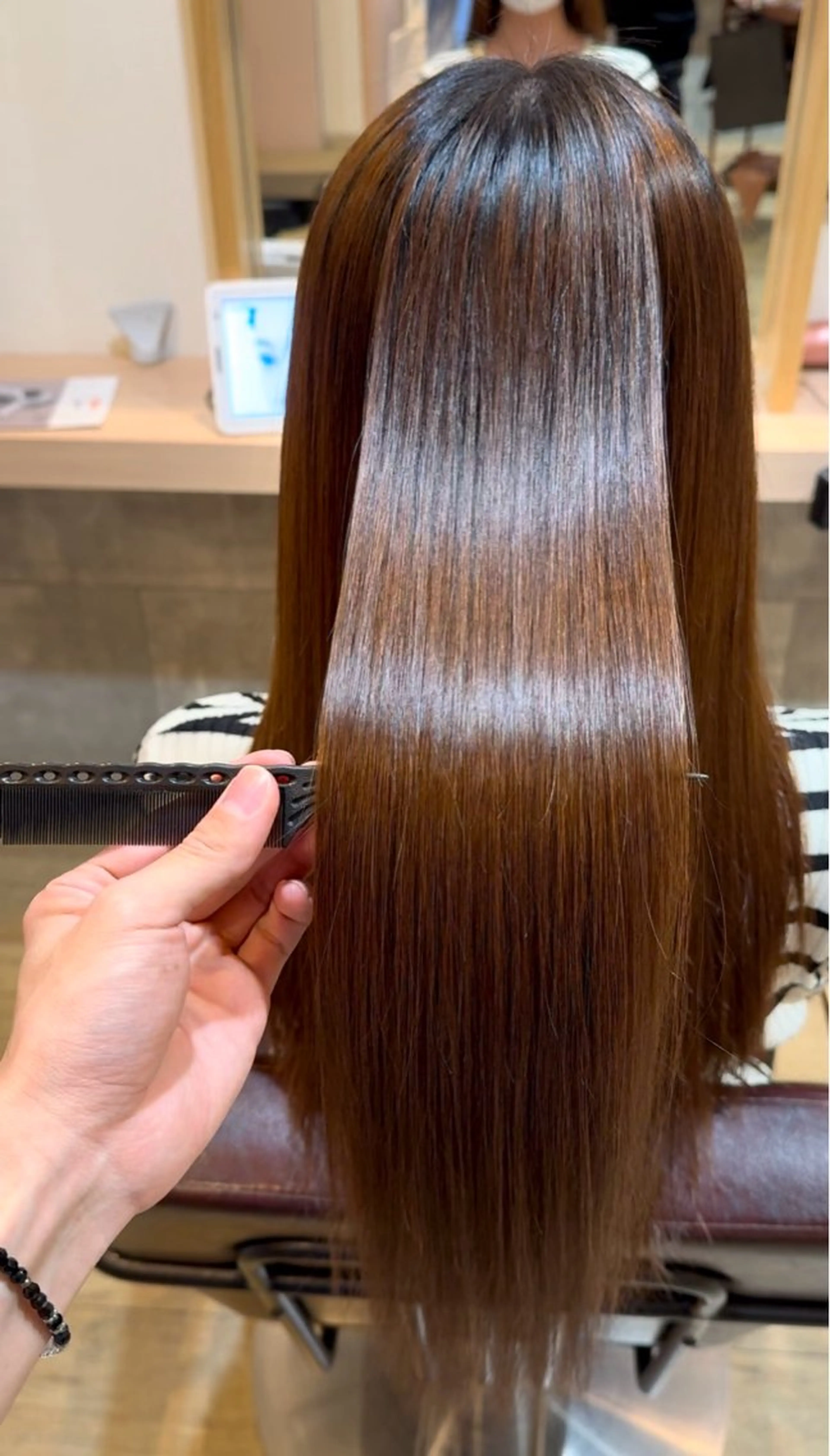 ロング カラー パーマ 縮毛矯正 CIEL 四条河原町所属・ササノ/髪質改善⛓️ 艶カラー⛓️レイヤーのヘアスタイル