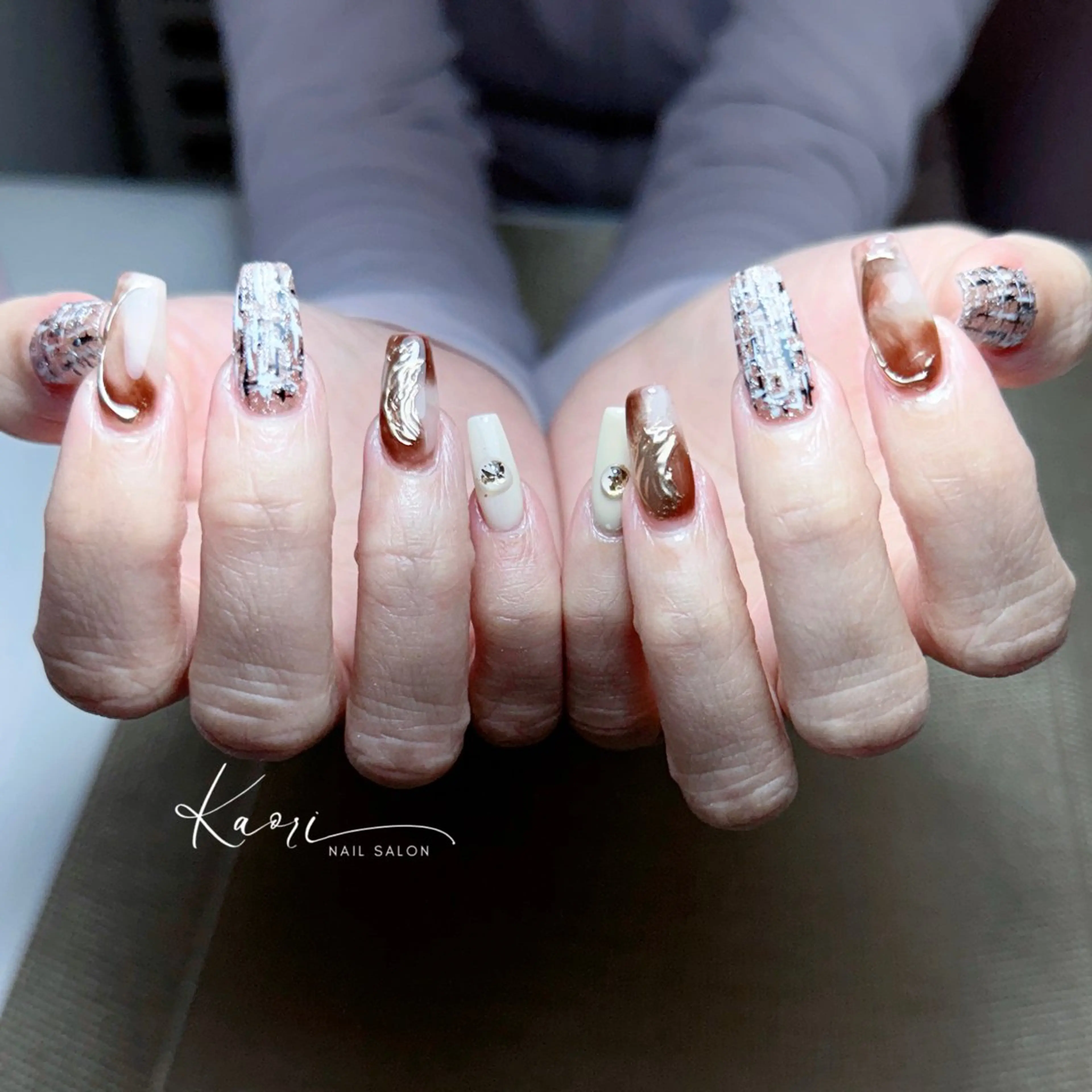 ネイル 韓国ネイル 持ち込み ニュアンスネイル ワンホンネイル ハンドネイル かおり 奏のネイルデザイン