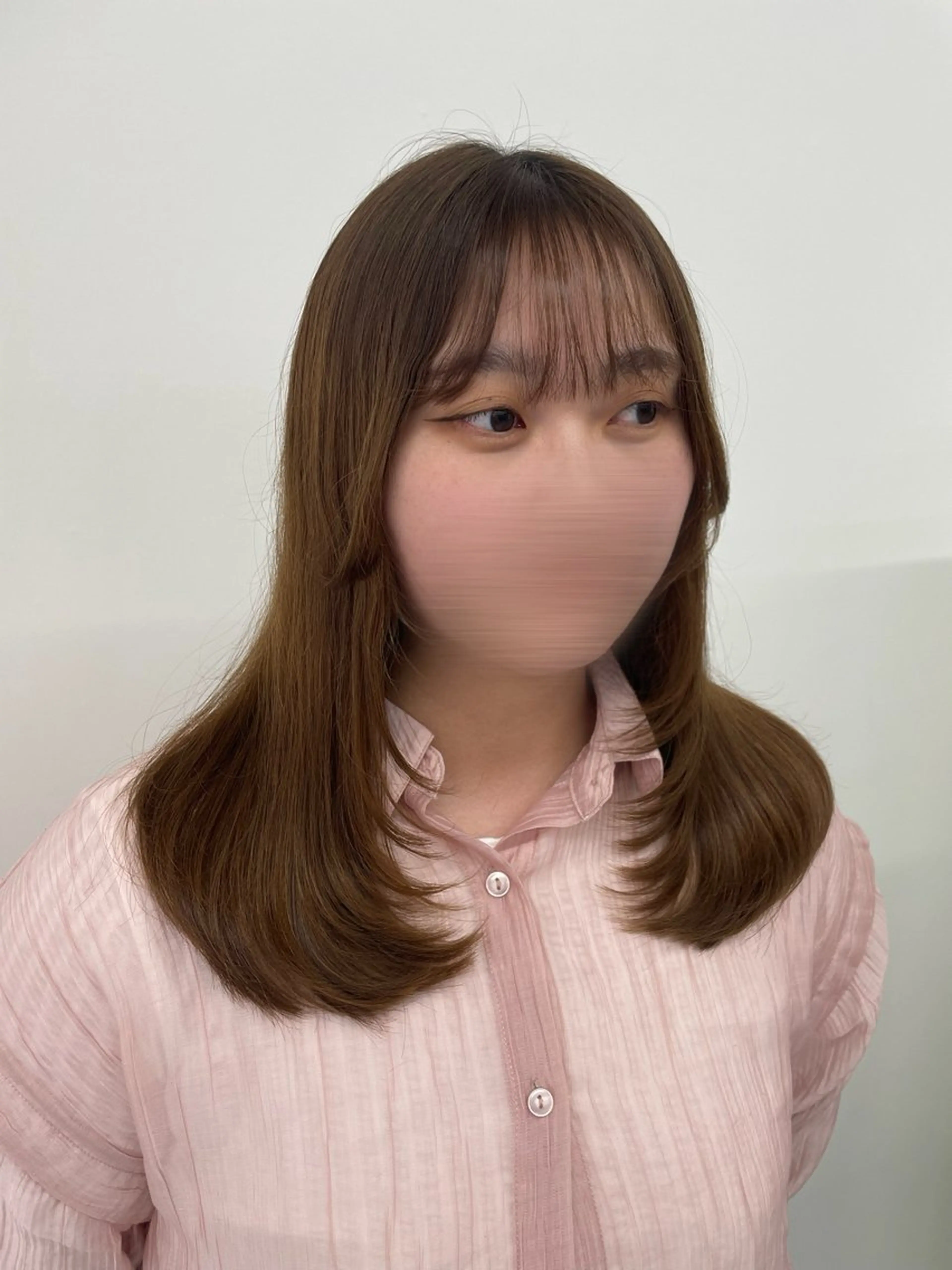 セミロング ミストバング ハイライト 髪質改善 韓国風ヘア レイヤーカット といだ なぎさ/エクステ🩶のヘアスタイル