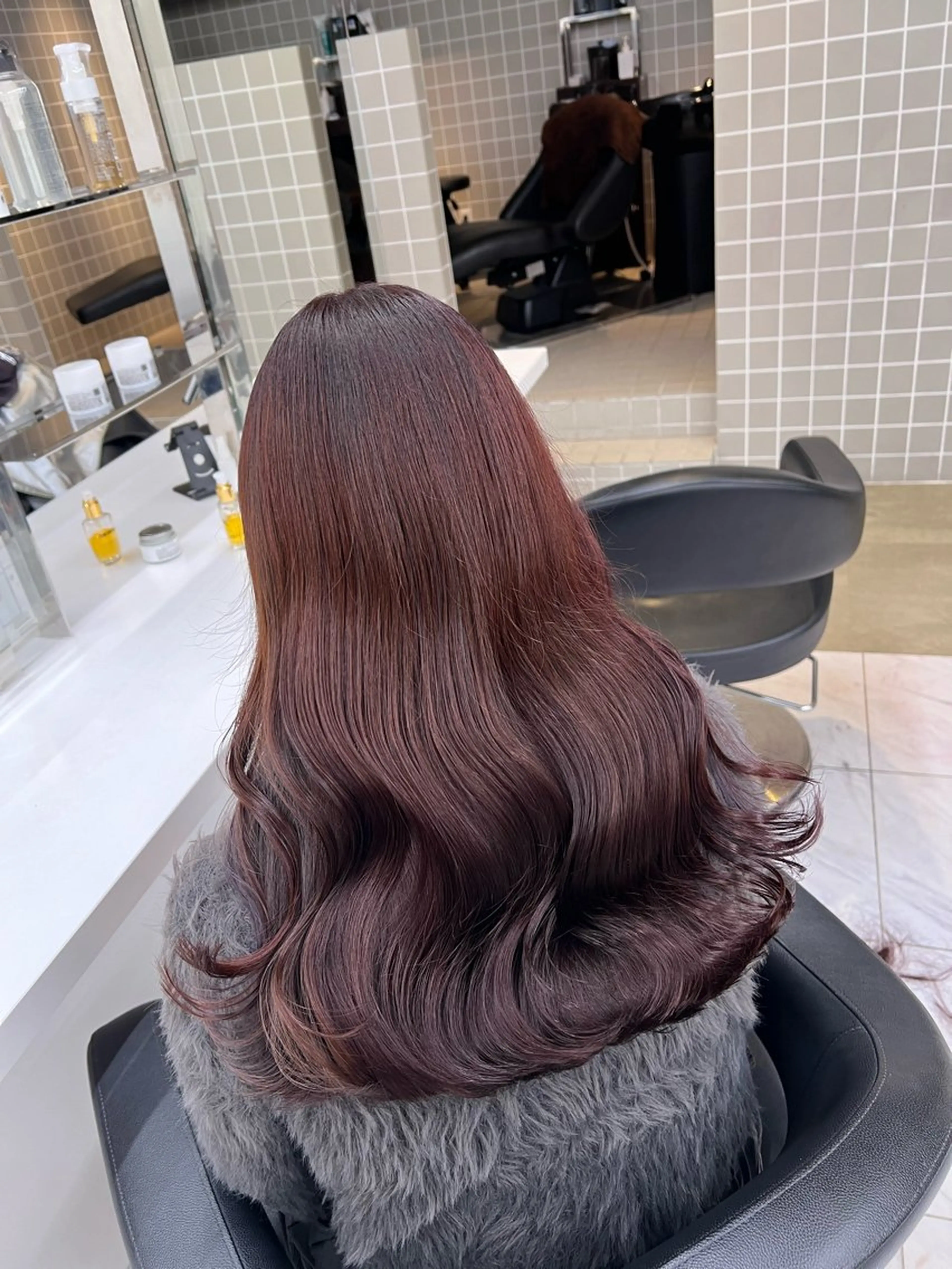 セミロング カラー 💖札幌カラー 指名No.1💖玲奈のヘアスタイル