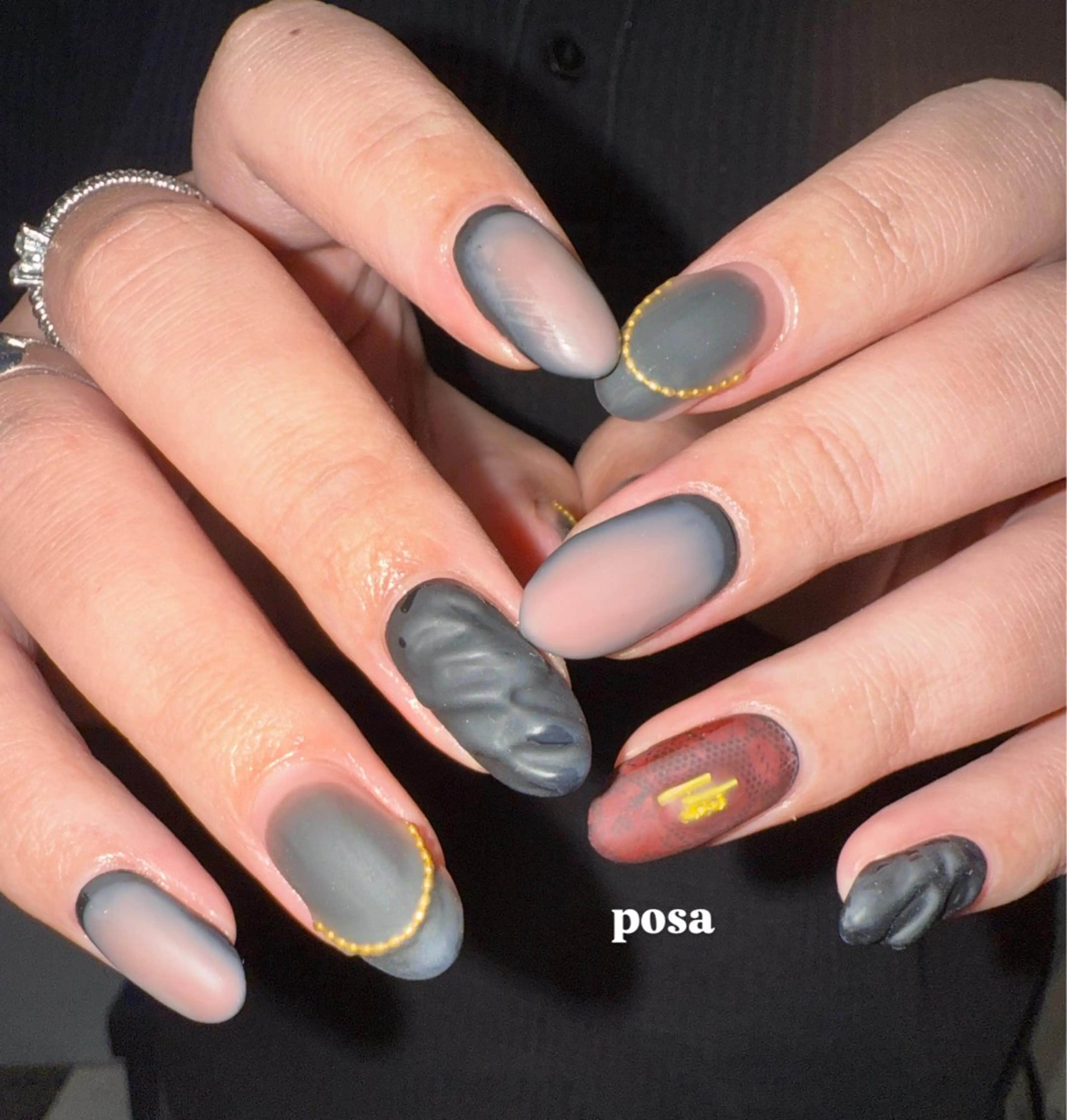 ネイル シンプルネイル ハンドネイル posa nail モエミのネイルデザイン