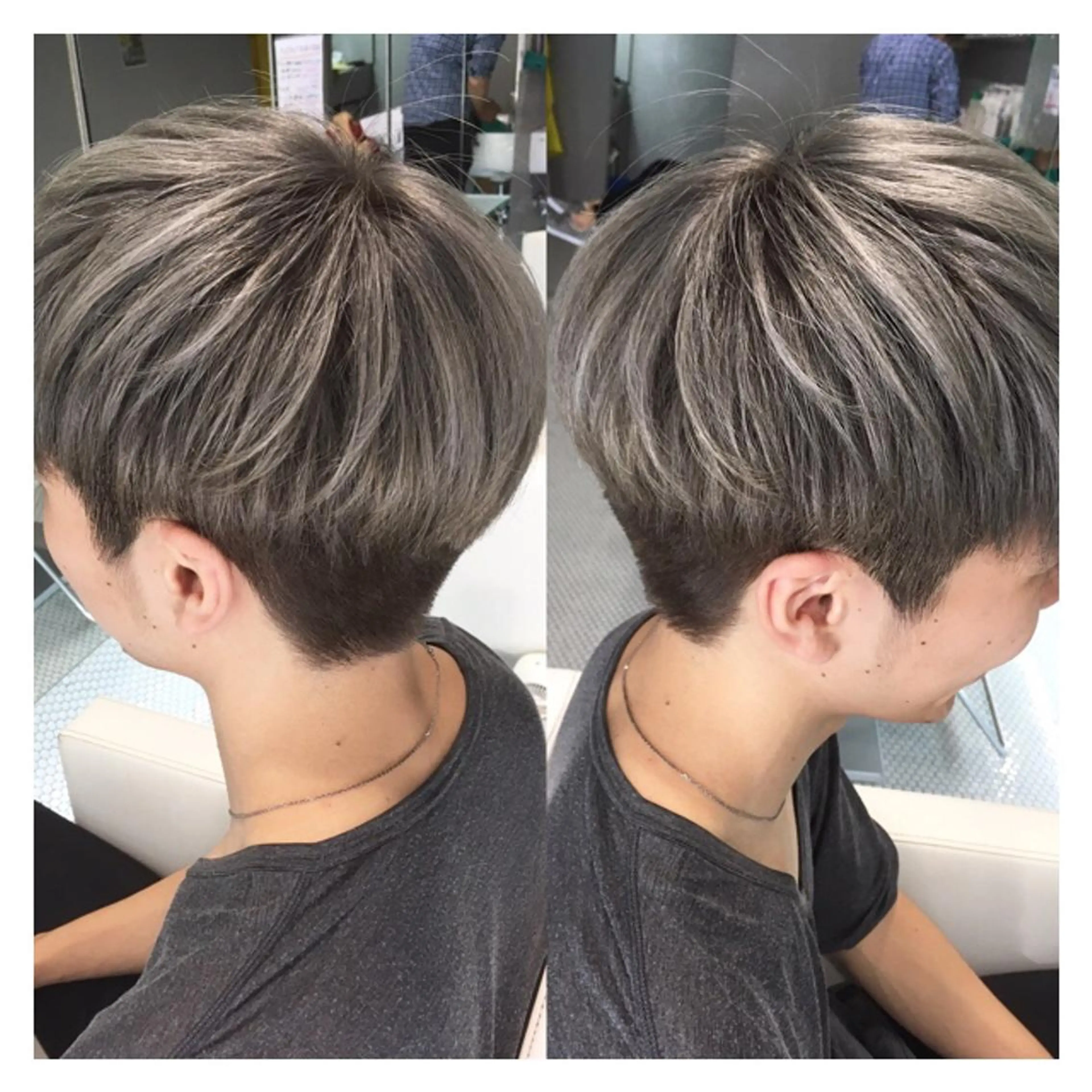 ショート カラー メンズ 中江 麻友のヘアスタイル