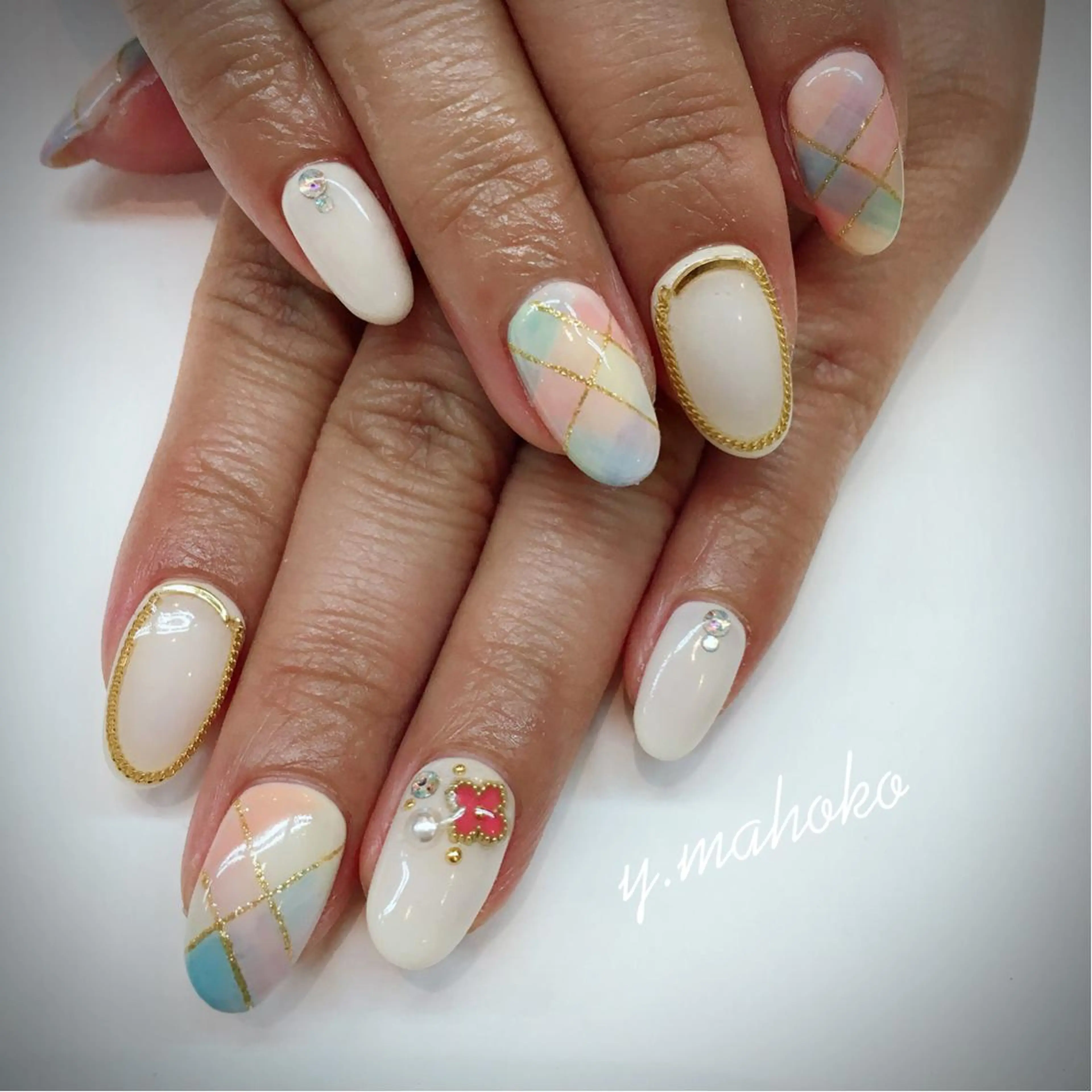 ネイル パラジェル有/ 長さだし/mahoのネイルデザイン