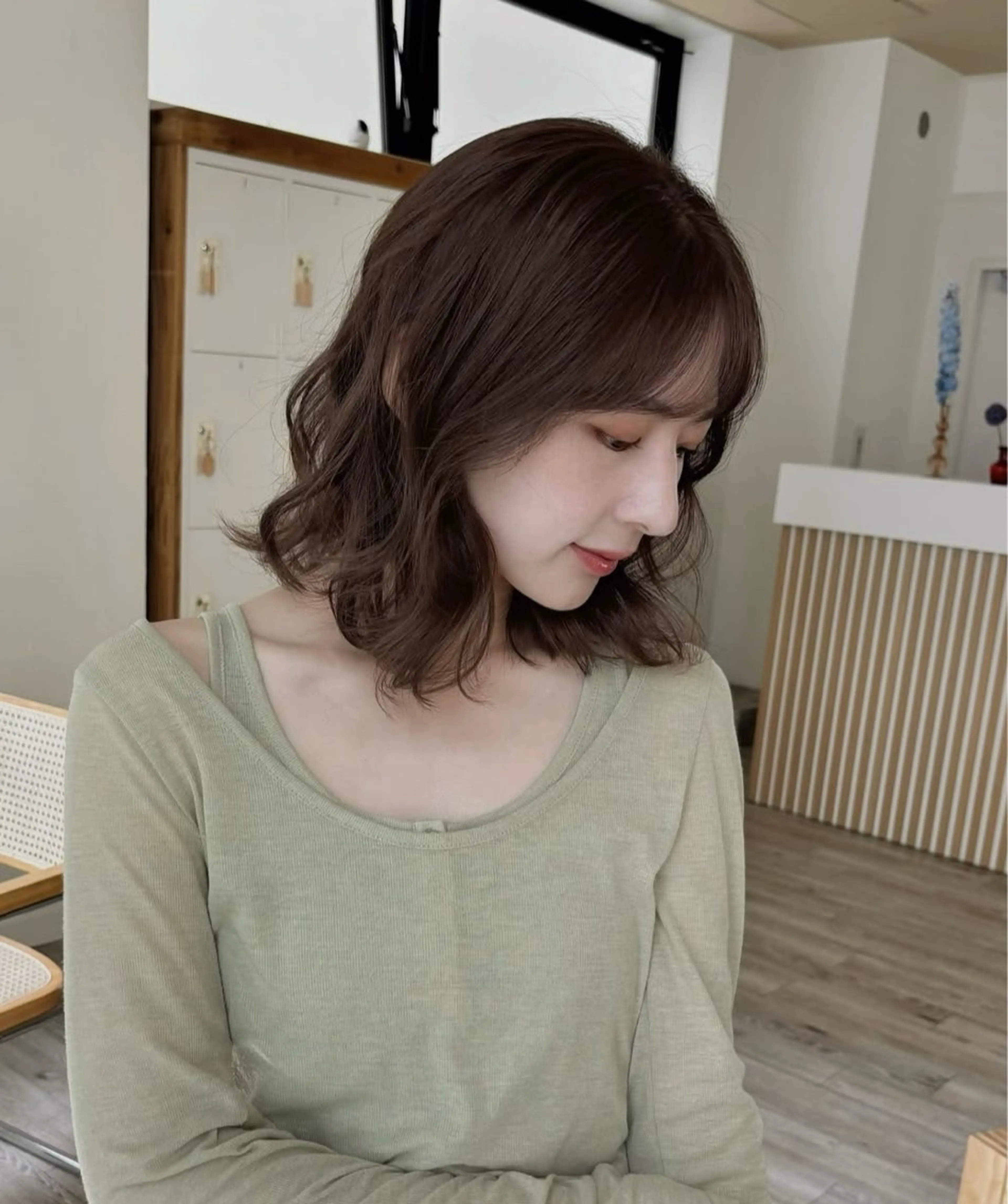 ショート パーマ ボブ ミディアムヘア Chifumiのヘアスタイル