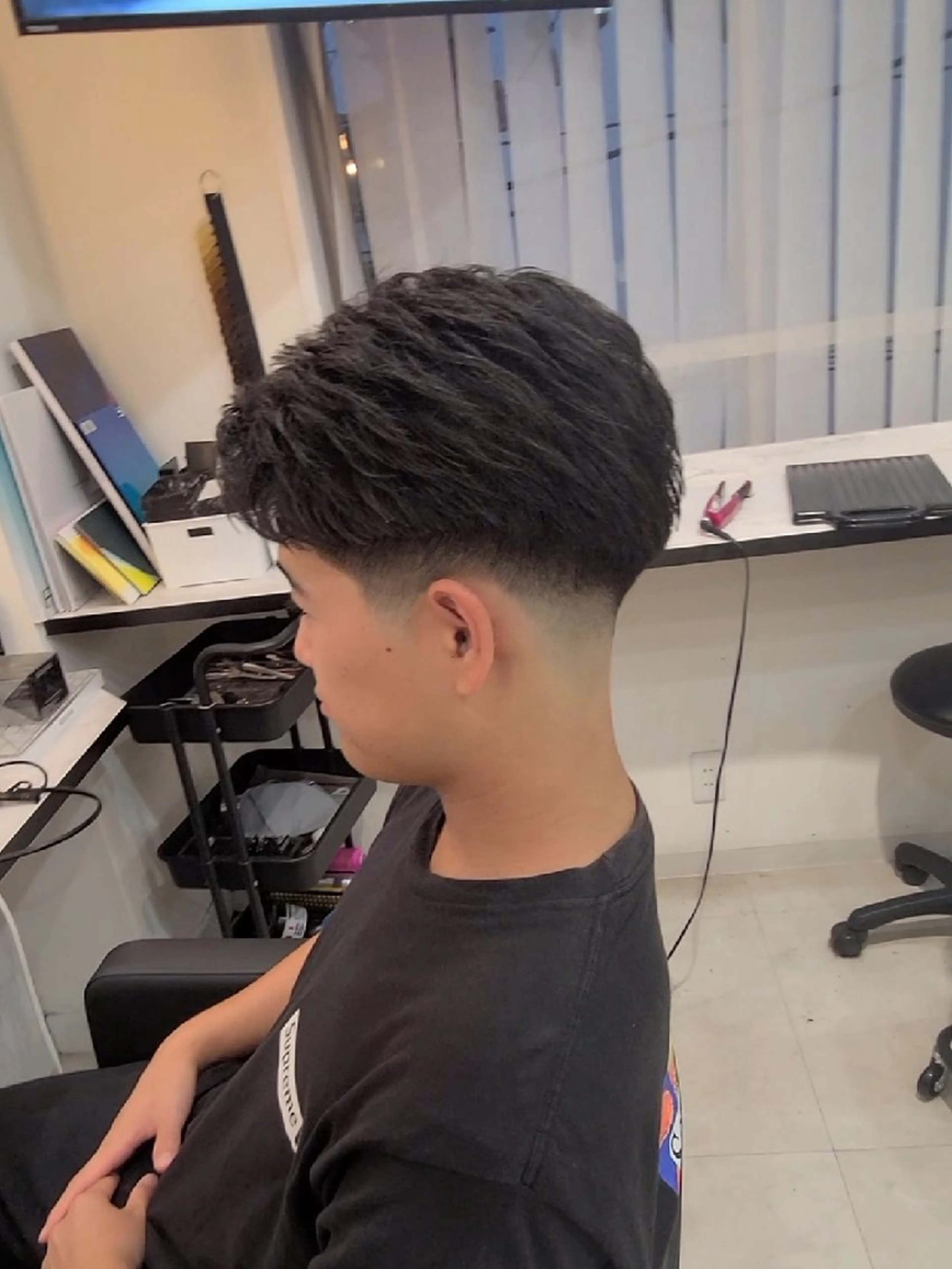 メンズ ショート フェードカット ショートヘア カット ヘアセット LEN名古屋/パーマ 海外ヘア/メンズ特化のヘアスタイル