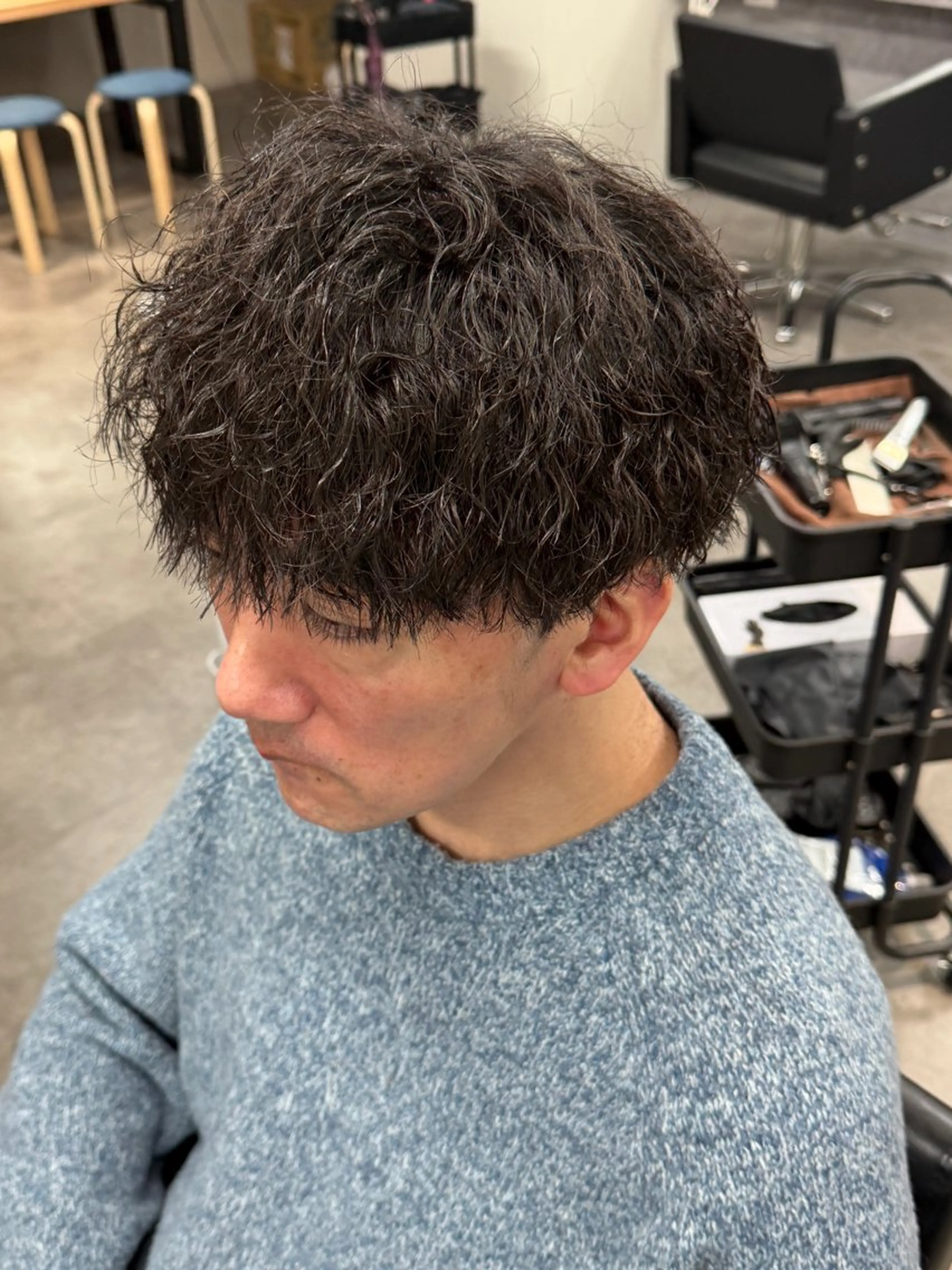 メンズ カット パーマ シャドウパーマ/立川 メンズ/コタロウのヘアスタイル