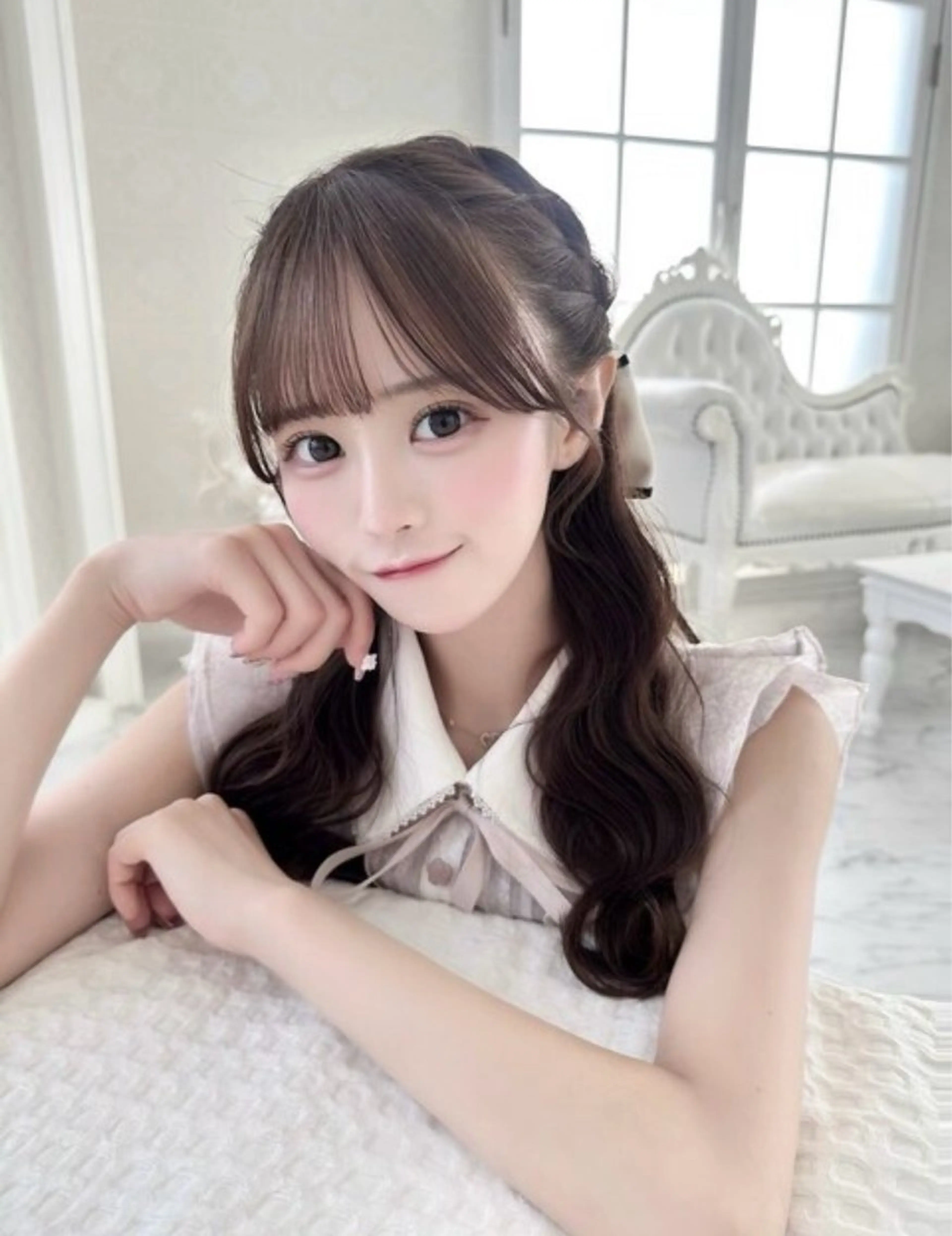 ロング ヘアカラー トリートメント 💎のぼりゆい/大須 ブリーチなしWカラーのヘアスタイル