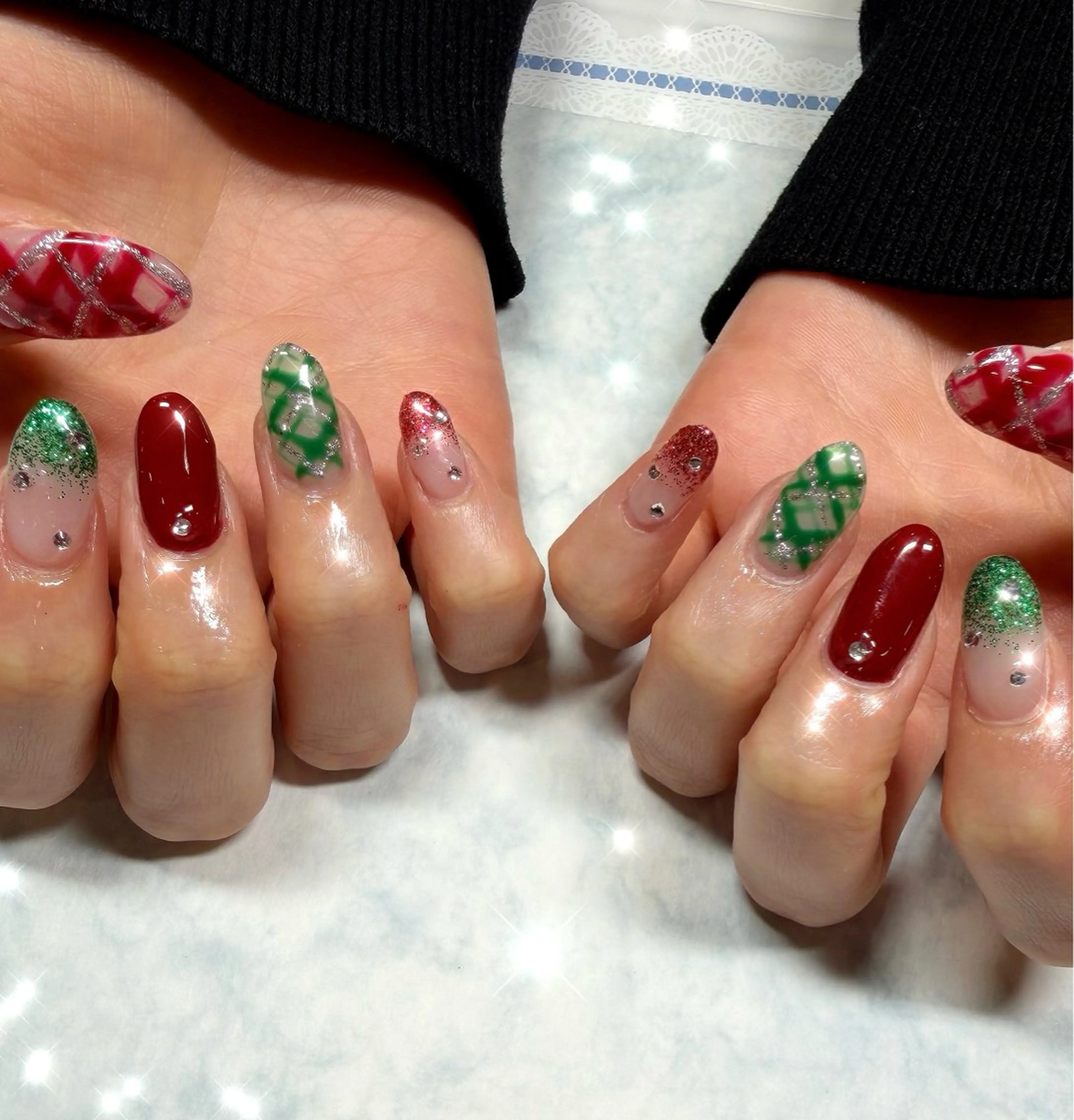 ネイル 冬ネイル クリスマス colors荻窪所属・colors 荻窪のネイルデザイン