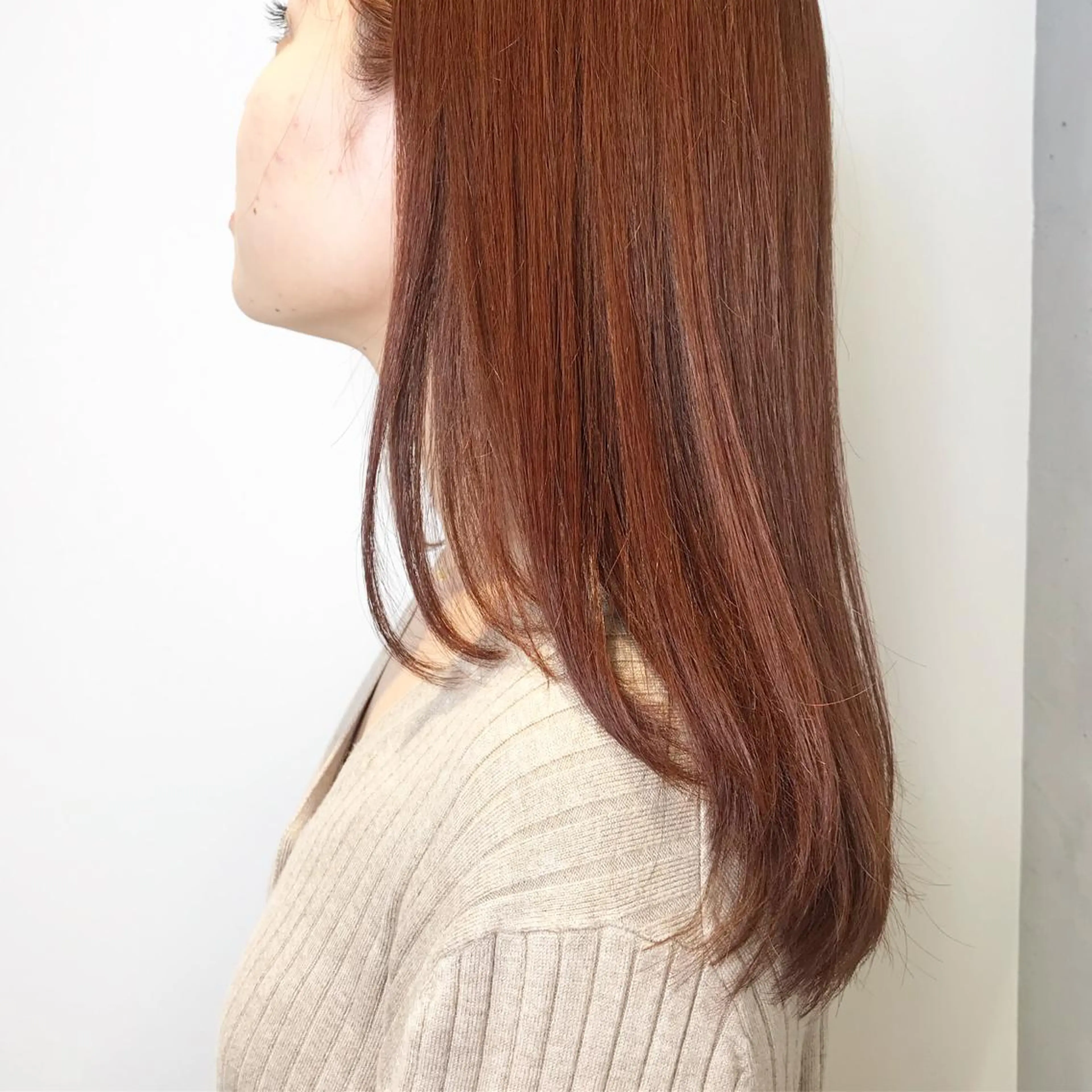 ロング カラー ブラウンカラー オレンジ オレンジブラウン ア イカのヘアスタイル