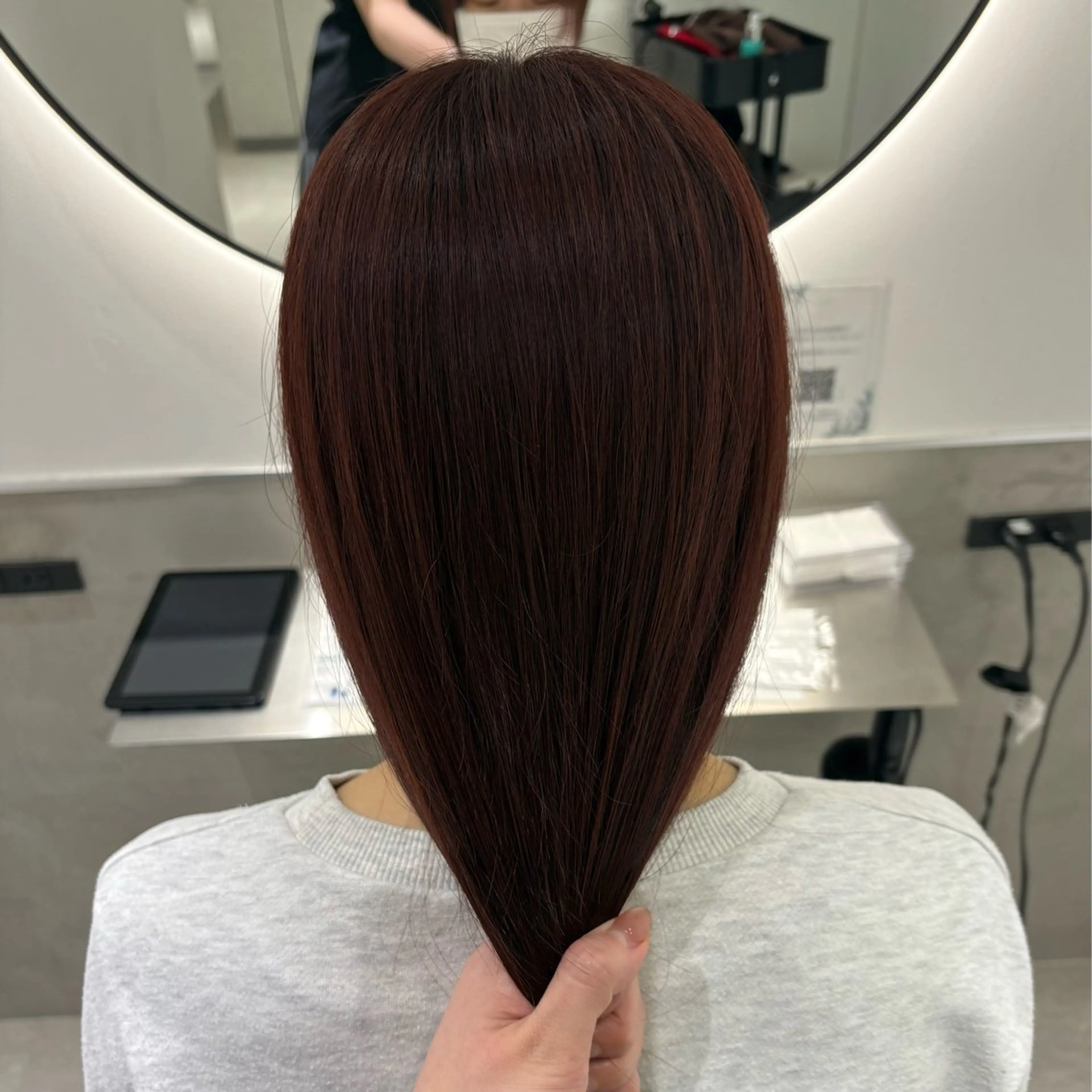 カラー カット ヘアカラー トリートメント 髪質改善/レイヤー× 縮毛矯正🤍maiのヘアスタイル