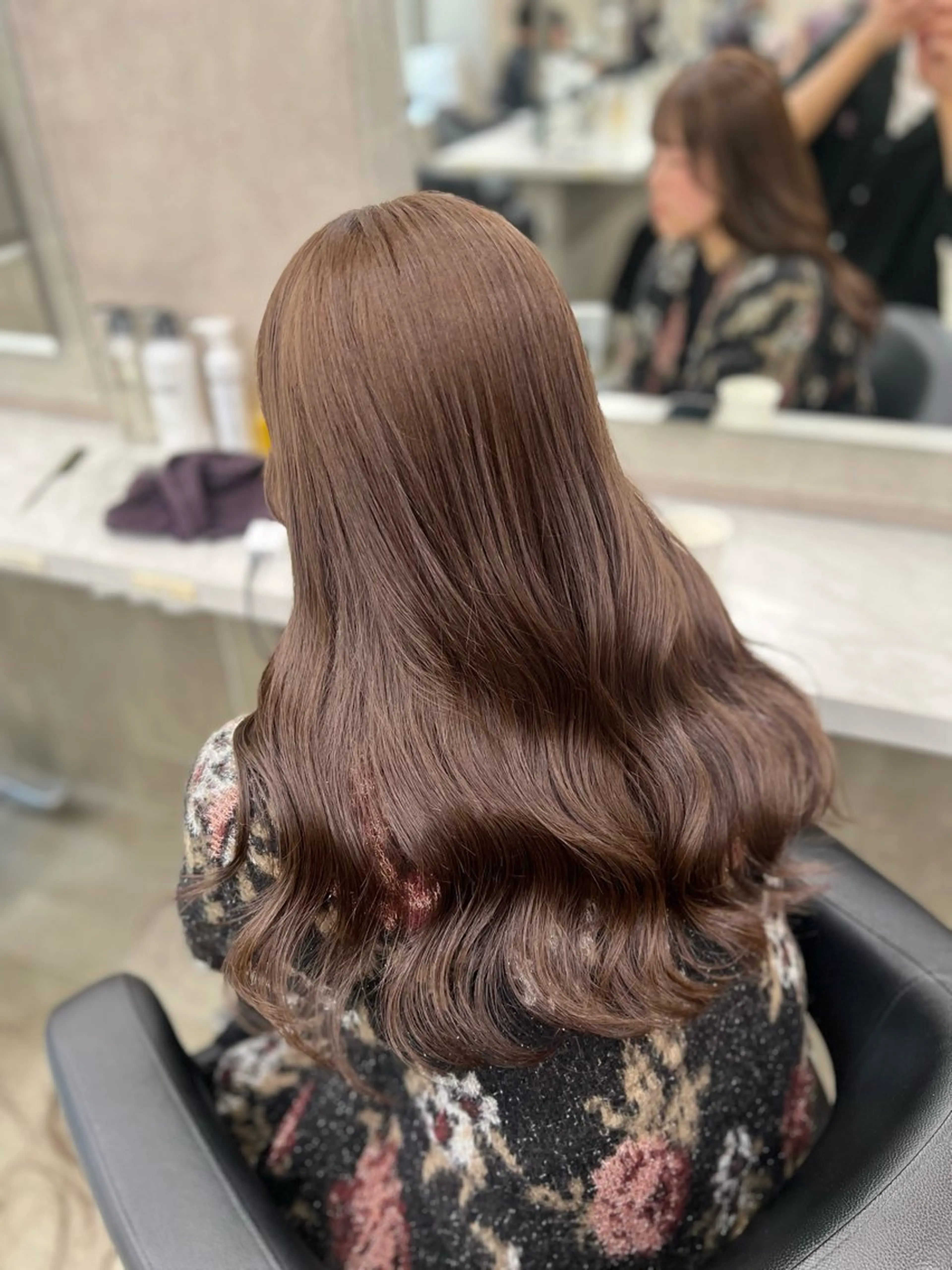 ロング カラー ヘアアレンジ ブラウンカラー 巻きラク♡レイヤー 🦢こころのヘアスタイル