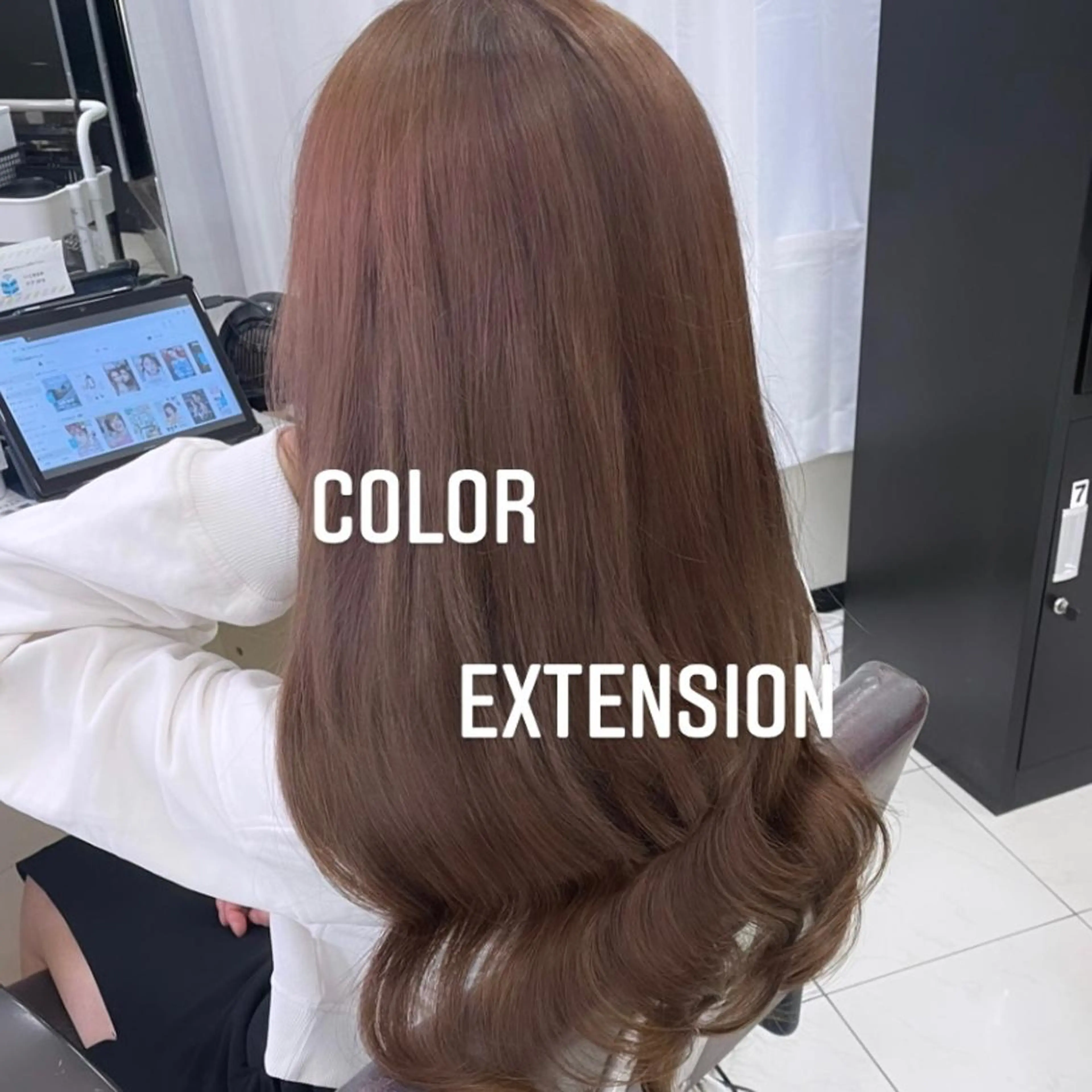 ロング カラー ヘアカラー エクステ エクステ🩵ブリーチ 韓国ヘア🩵KAEのヘアスタイル