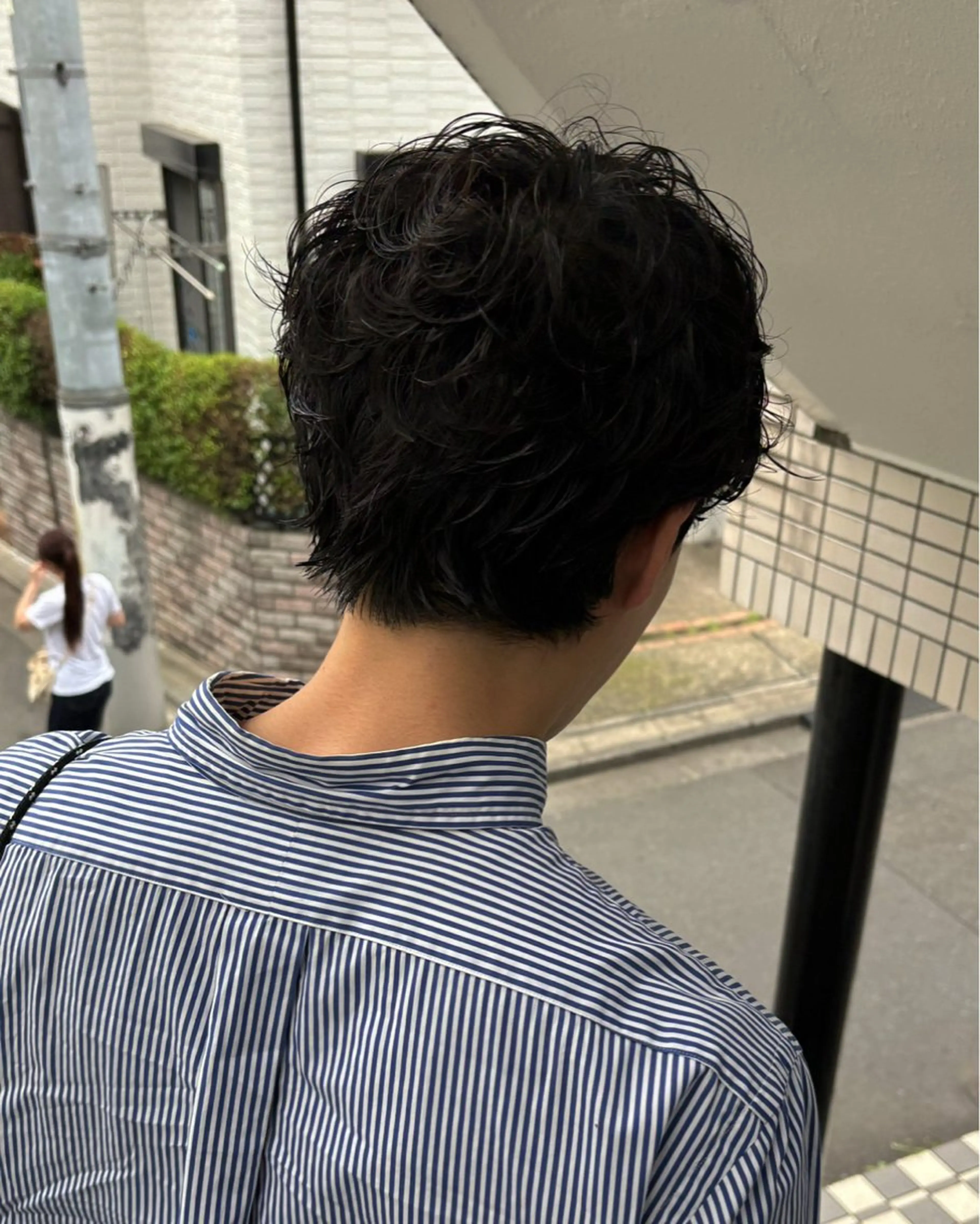 ミディアム パーマ メンズ ミディアムパーマ メンズパーマ メンズウルフカット ウルフカット 渋谷/原宿/メンズ/ コヤマトモヤのヘアスタイル