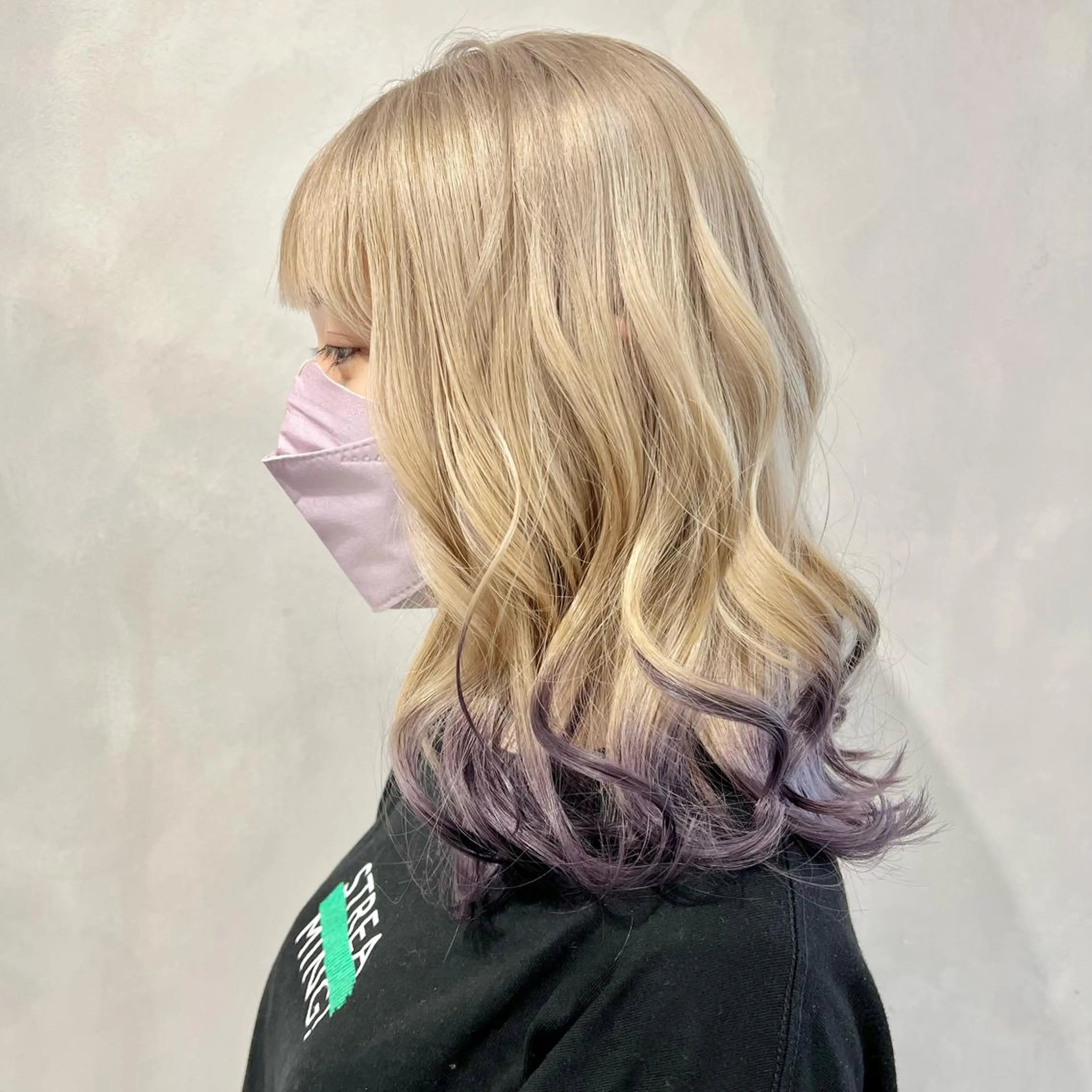 セミロング カラー 髪質改善⌇﻿透明感 カラー⌇﻿川上葵のヘアスタイル