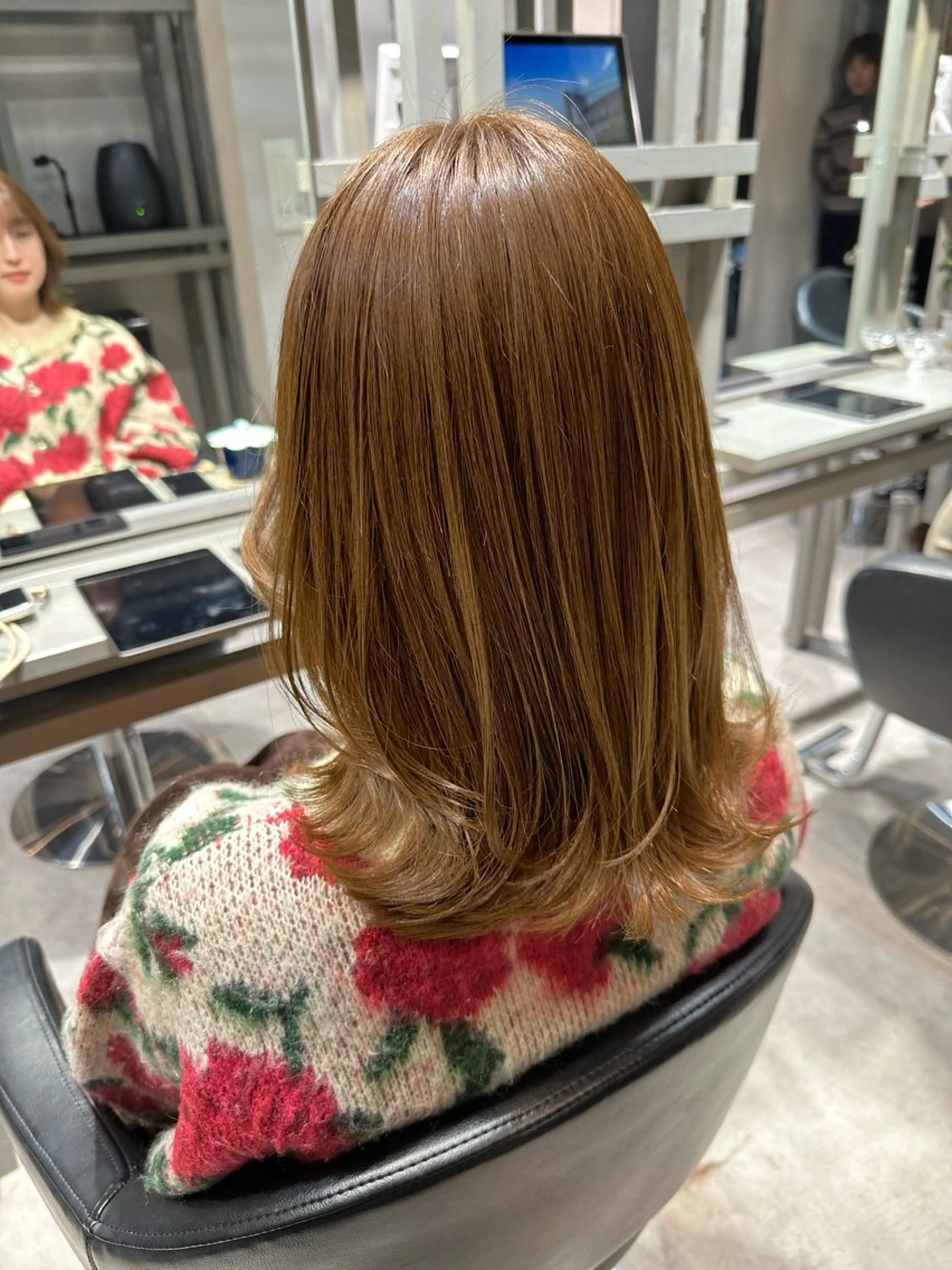 ミディアム カラー カット ヘアカラー トリートメント 透明感カラー/ボブ /佐藤伶のヘアスタイル